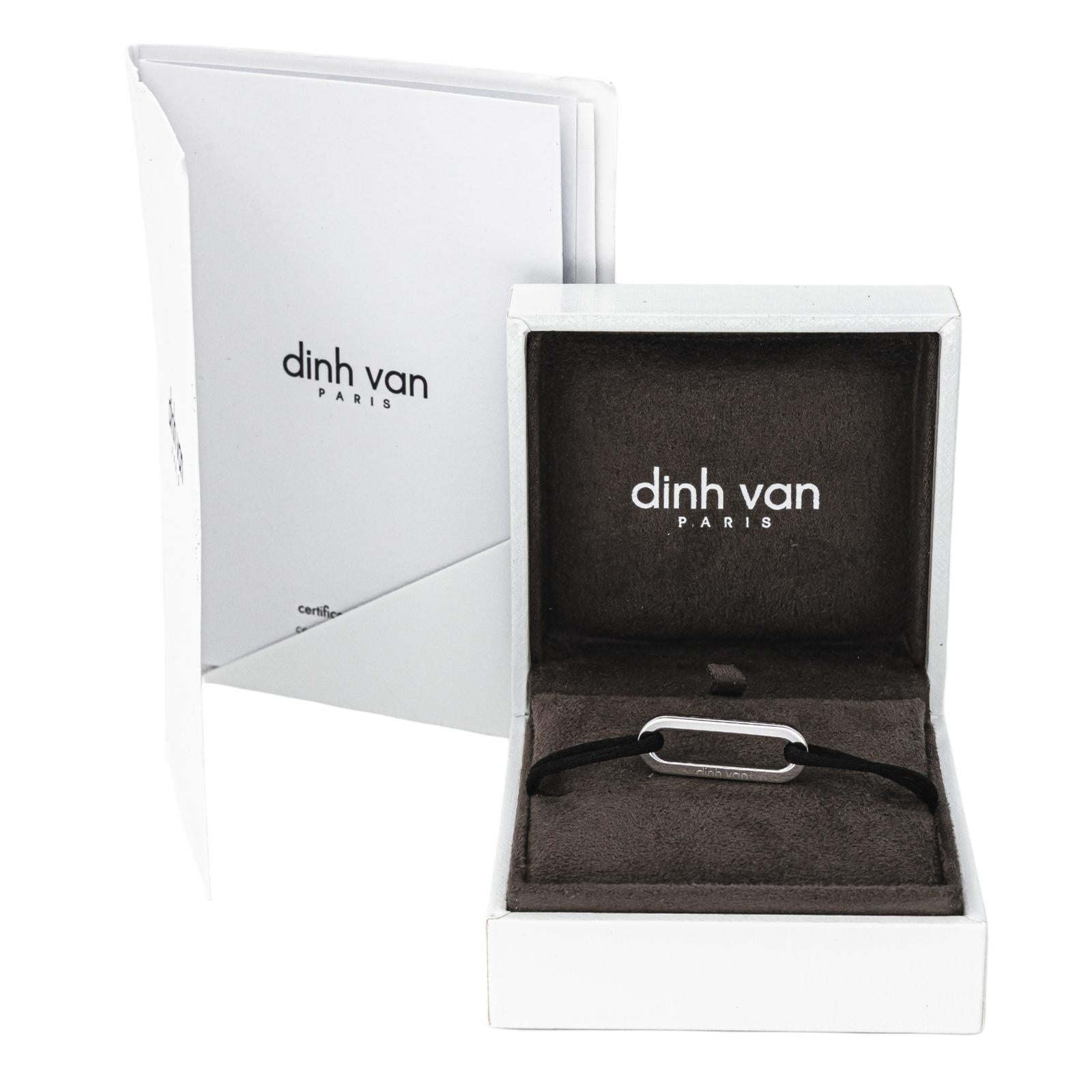 Dinh Van Bracelet Cordon Maillon Or blanc