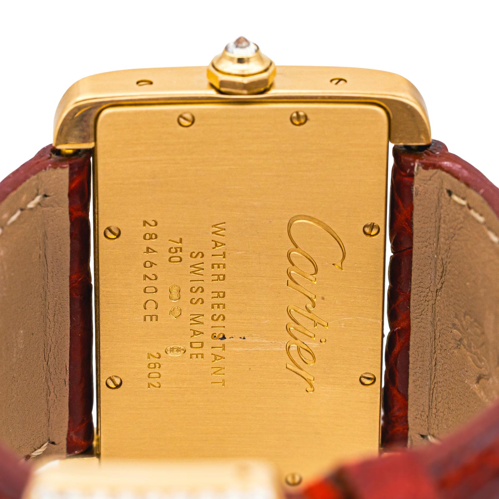 Cartier Montre Tank Divan Or jaune Diamant