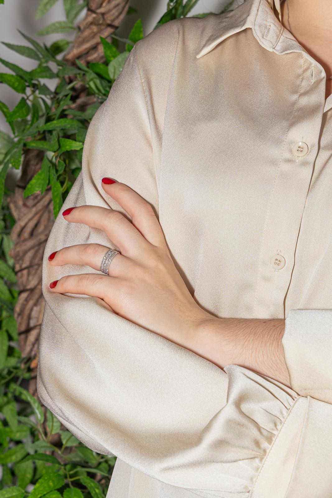 Mauboussin Bague  Bandeau Le premier jour  Or blanc  Diamant