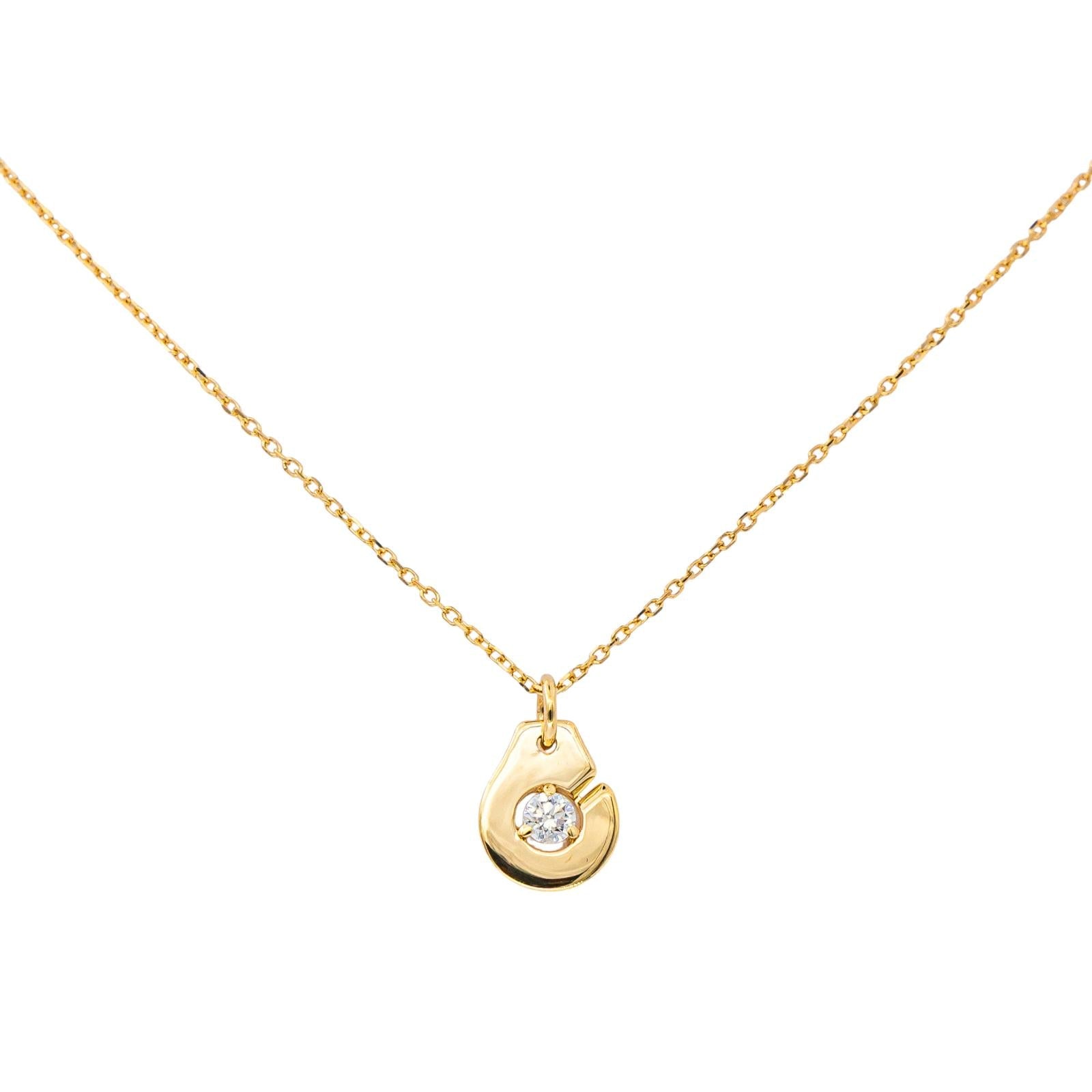 Dinh van Collier Menottes Or jaune Diamant