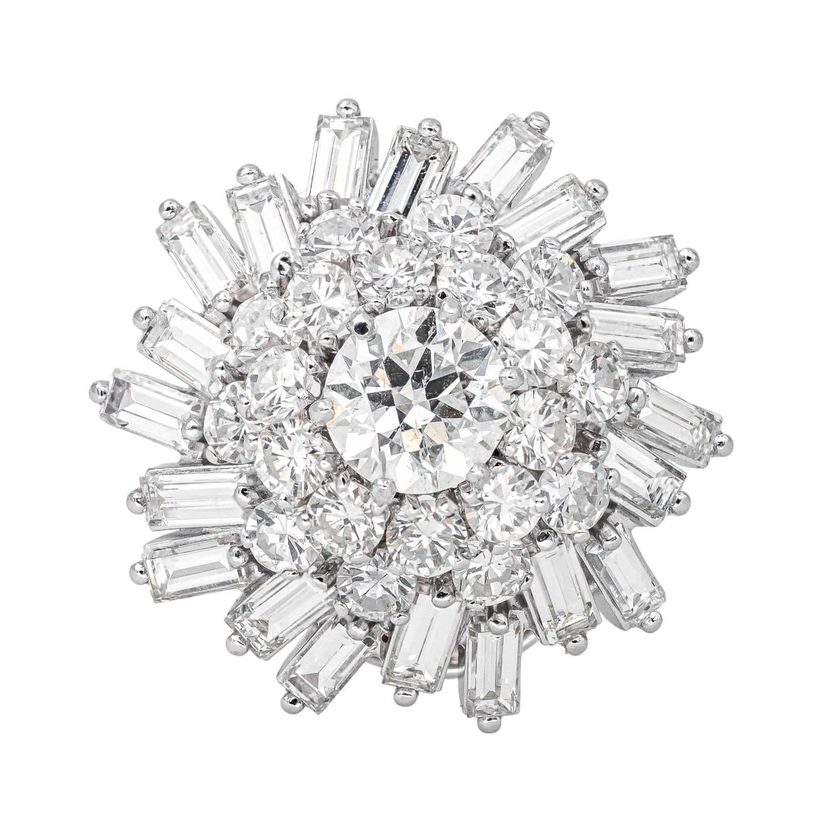 Bague Cocktail Platine Diamant