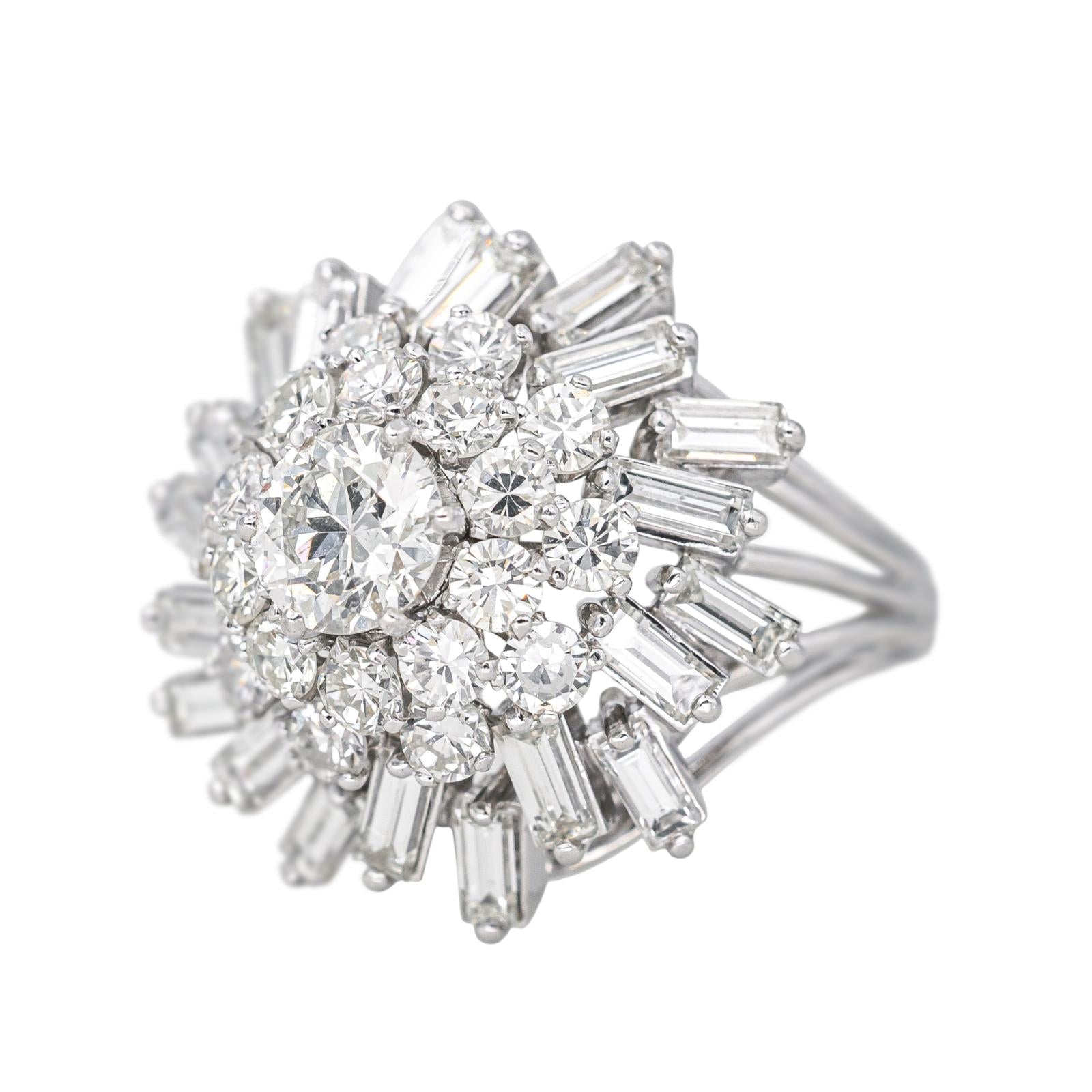 Bague Cocktail Platine Diamant