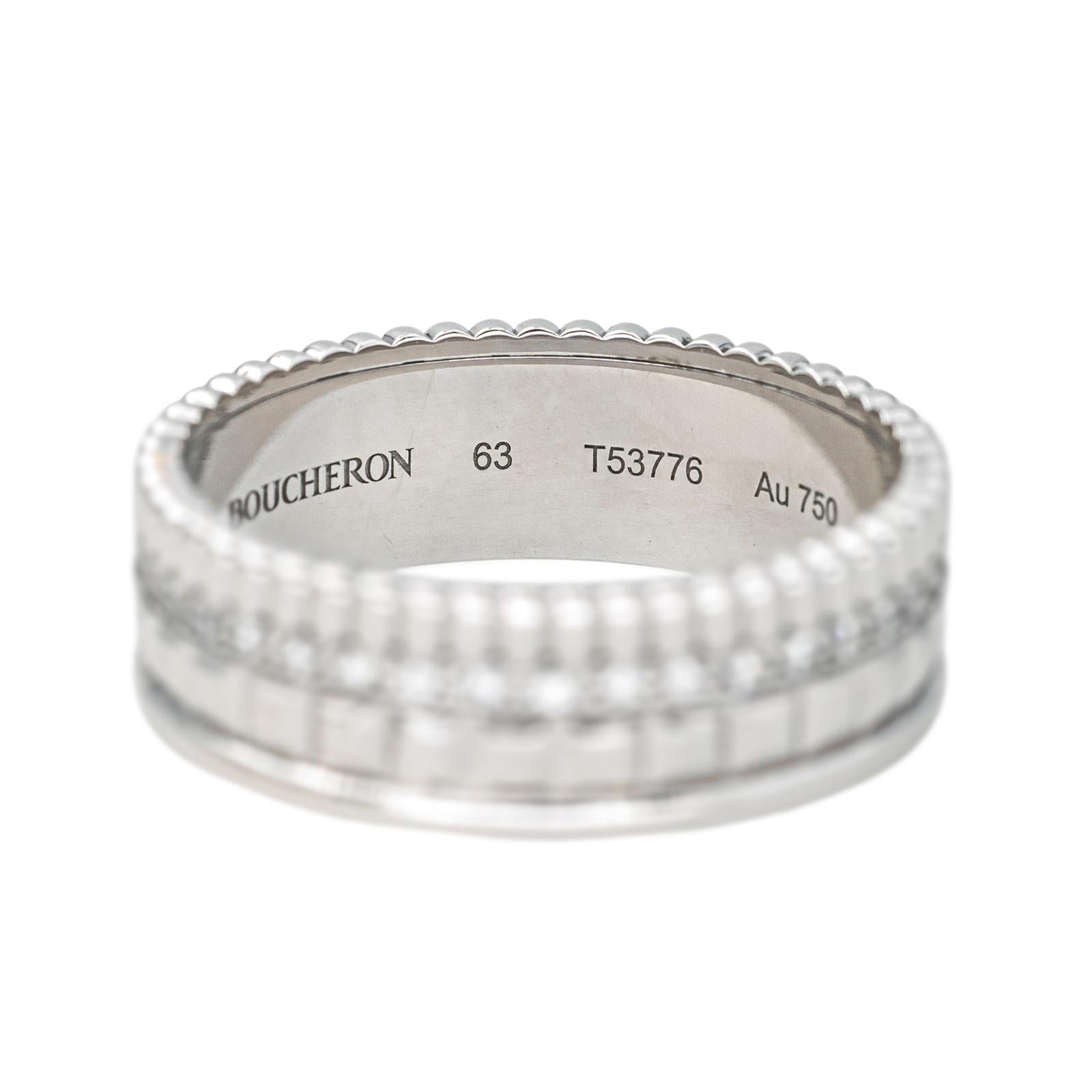 Boucheron Bague Quatre Or blanc Diamant