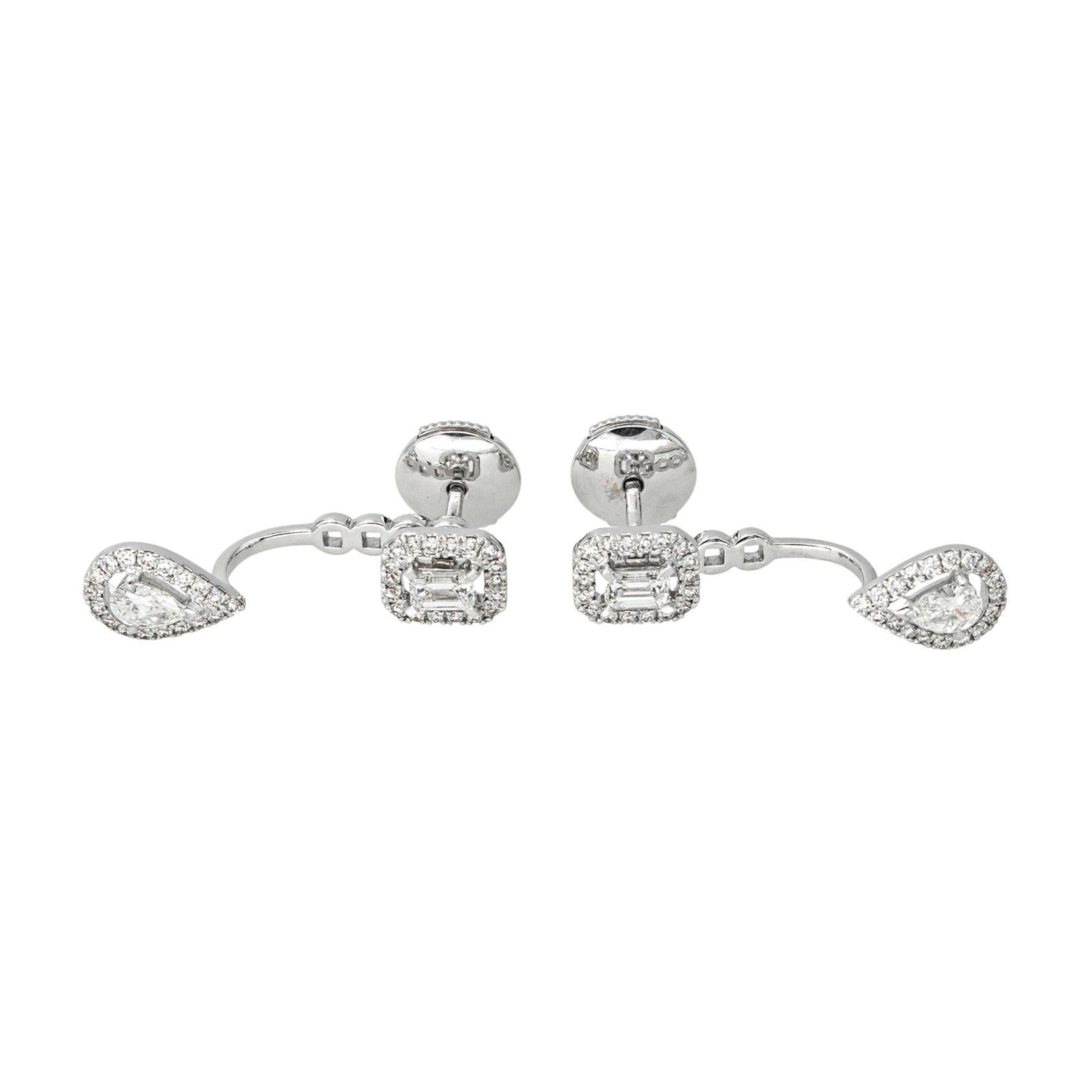 Messika Boucles d'oreilles My twin toi & moi Or blanc Diamant
