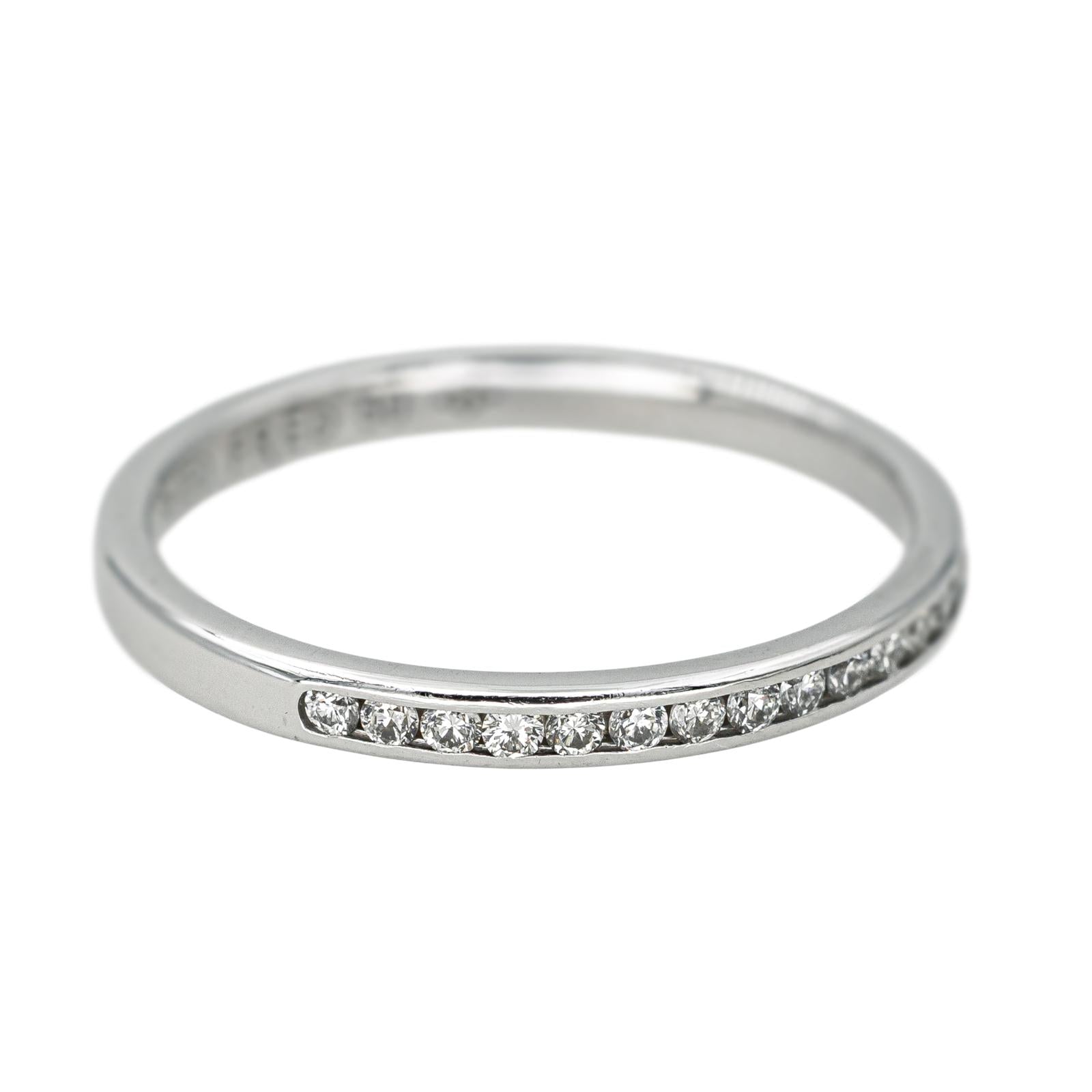 Fred Bague Demi alliance Fred for Love Platine Diamant
