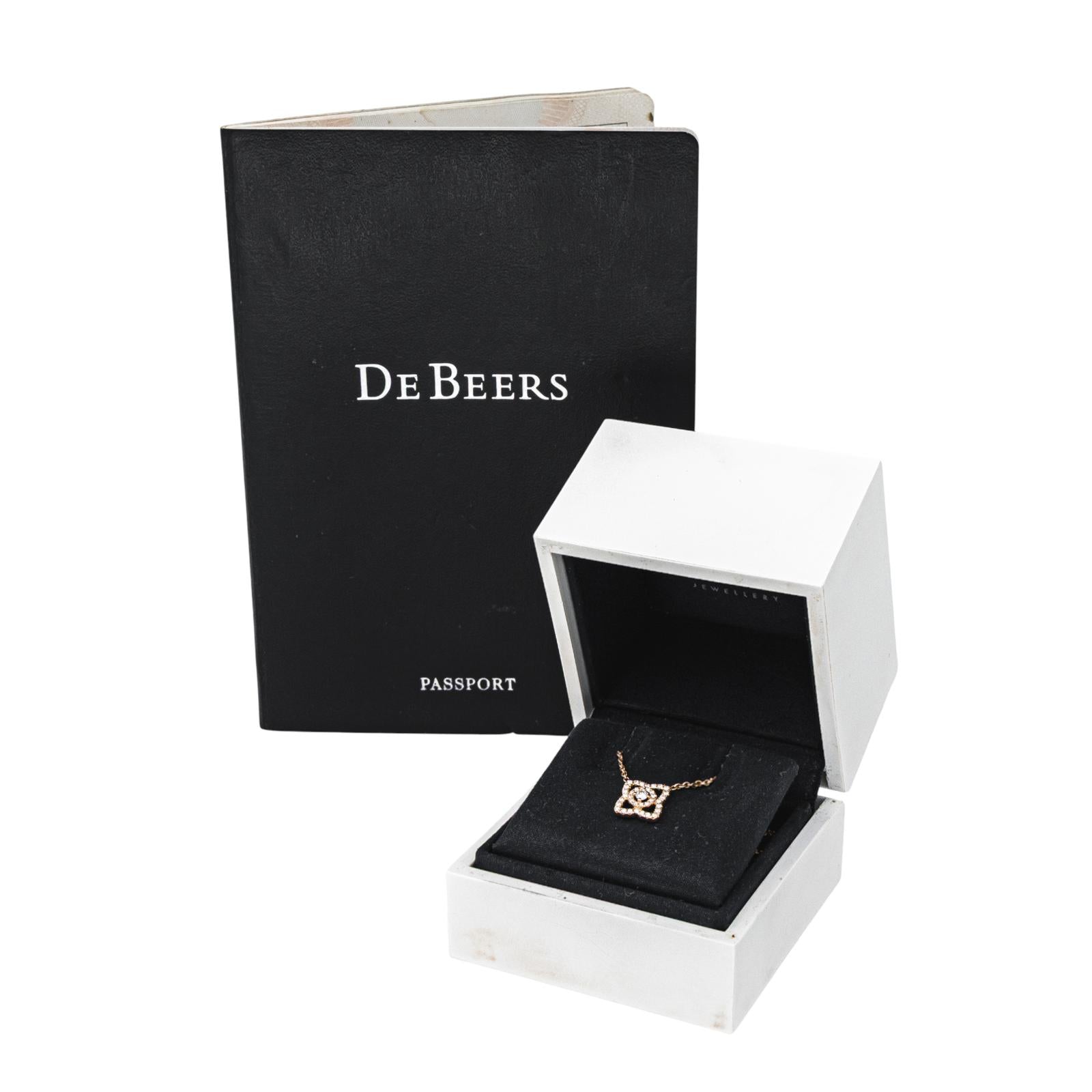 De beers Collier Lotus enchanté Or rose Diamant