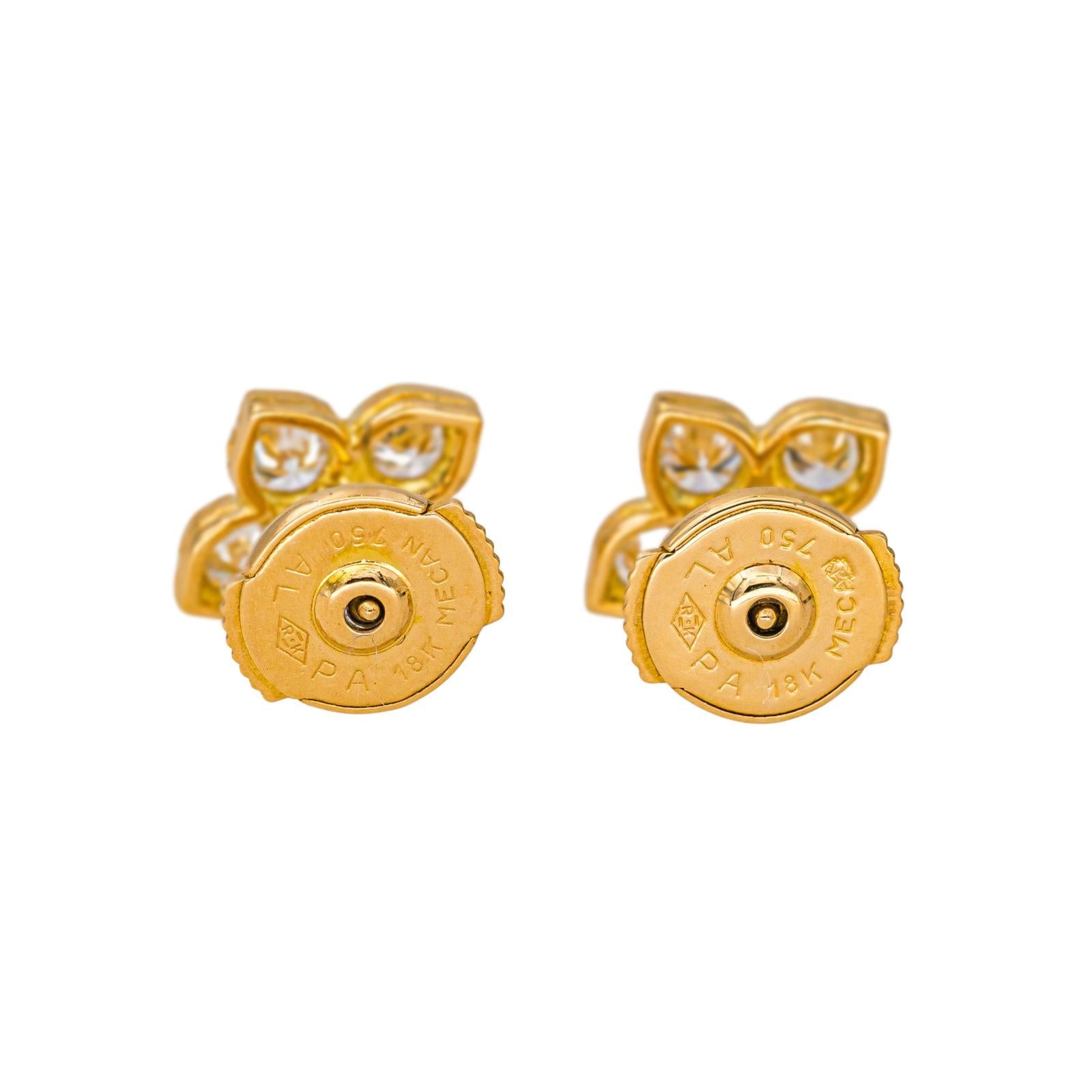Cartier Boucles d'oreilles Puces Hindu Or jaune Diamant