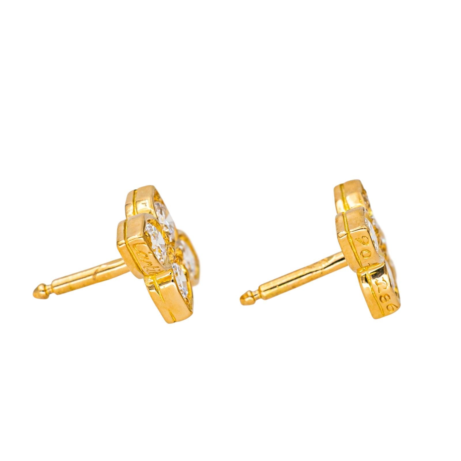 Cartier Boucles d'oreilles Puces Hindu Or jaune Diamant