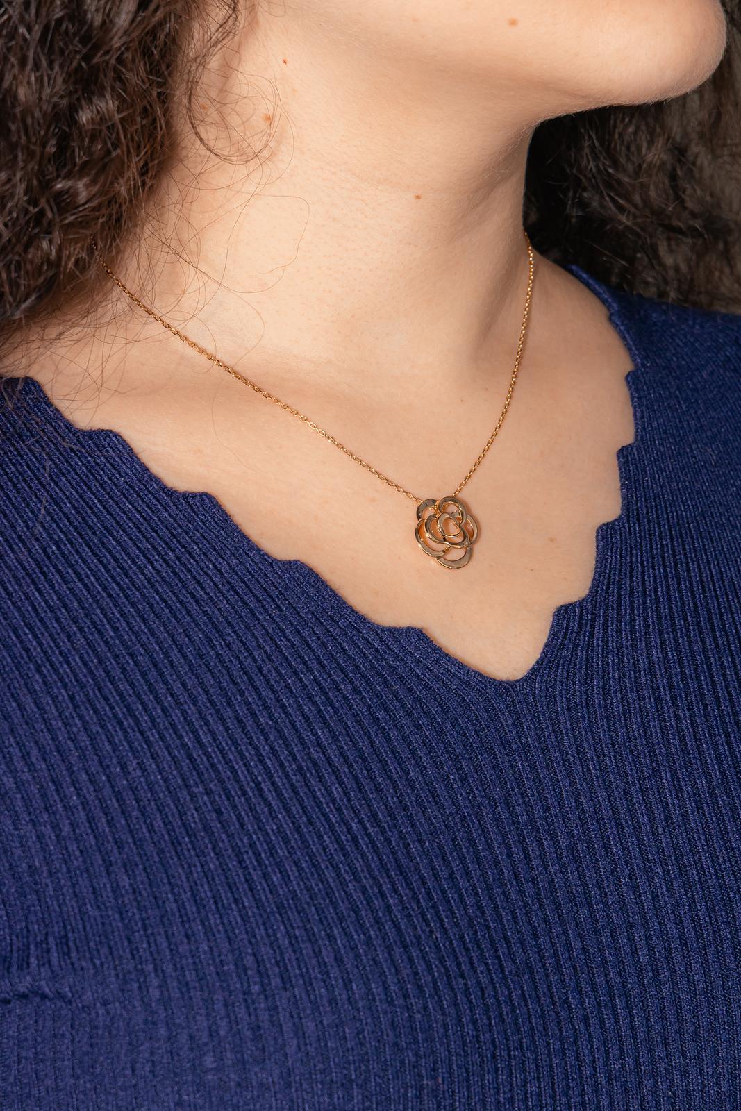 Chanel Collier Camélia Or jaune