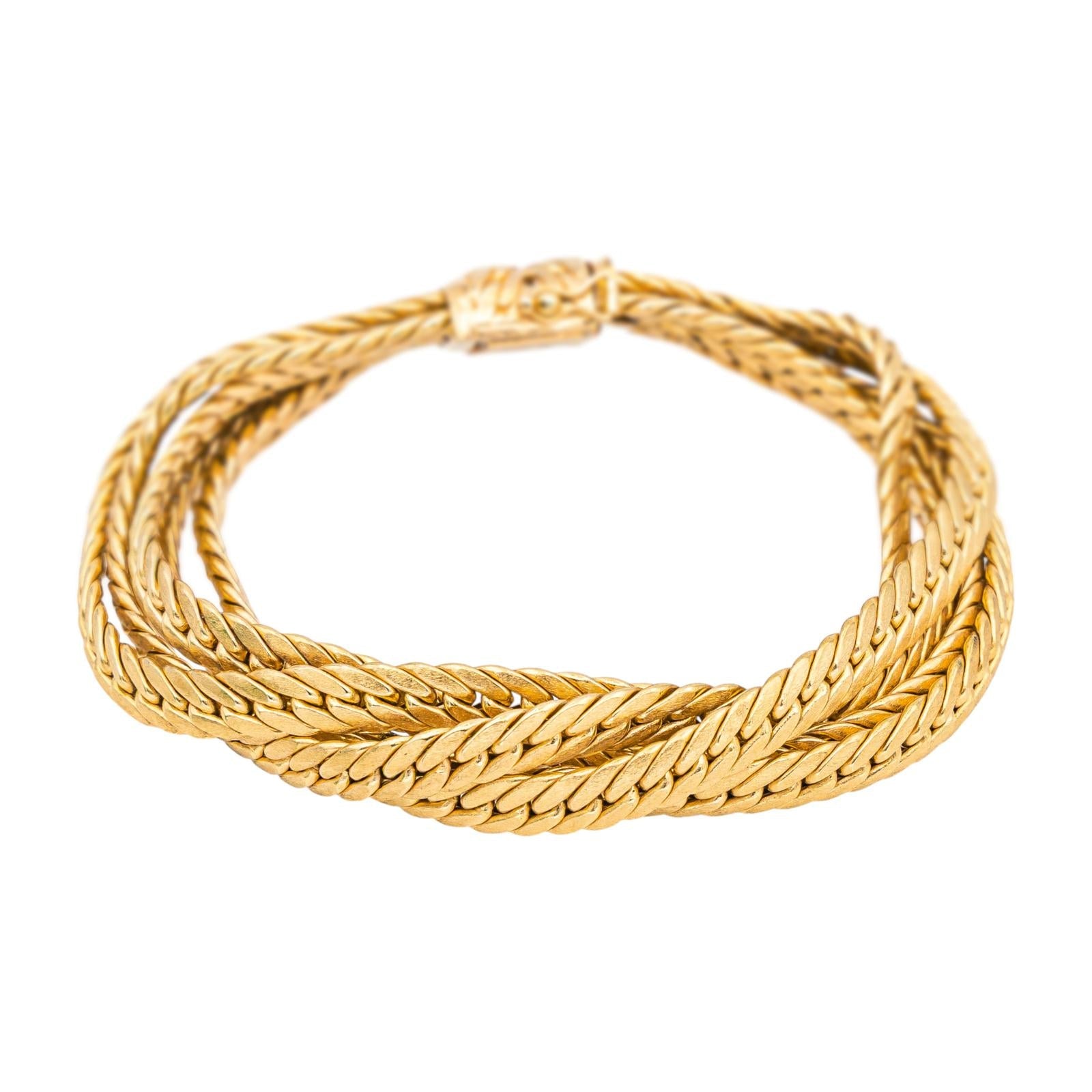 Bracelet Maille anglaise Or jaune