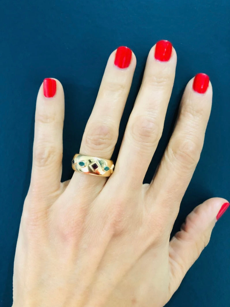 Cartier, Ring with colored stones