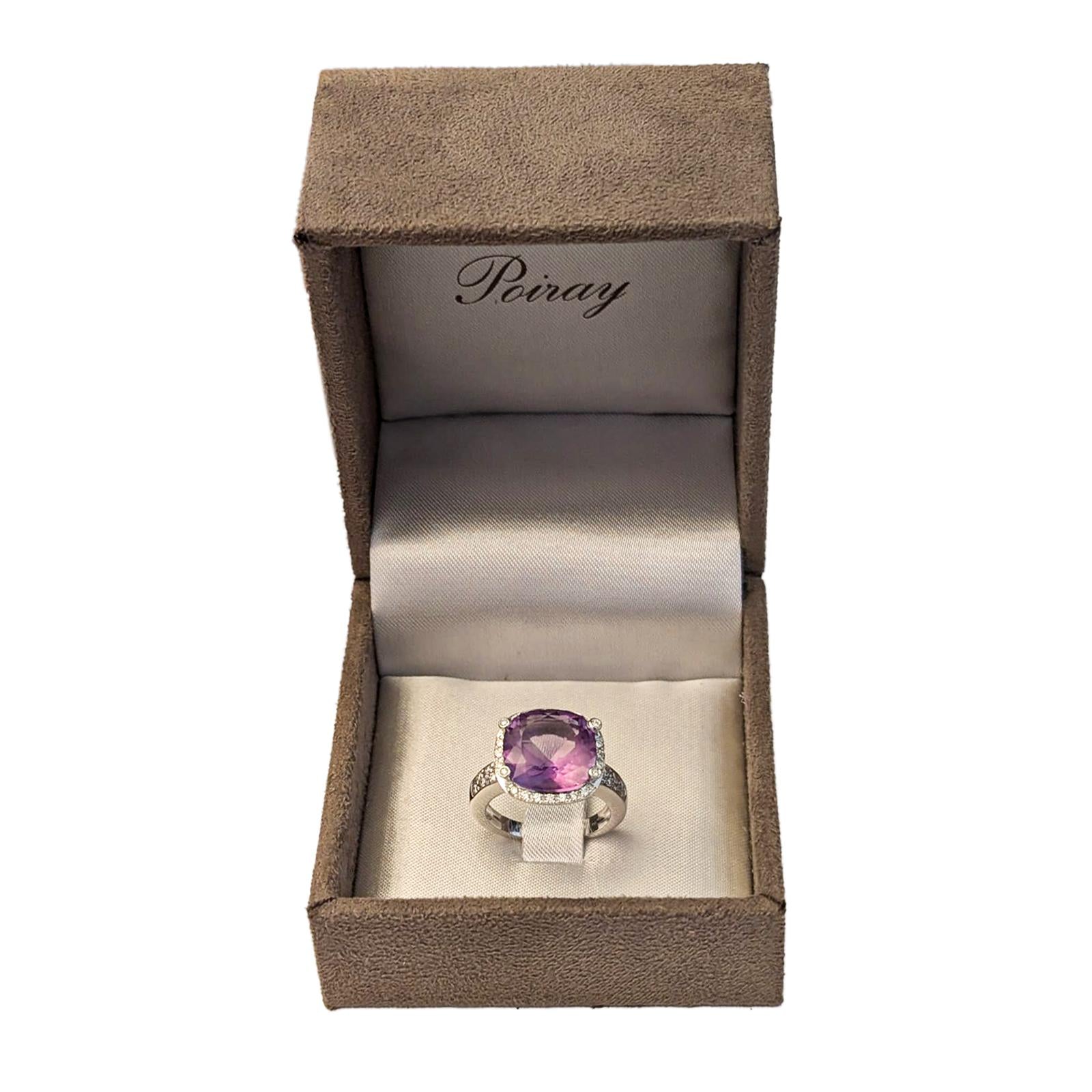 Poiray Bague  Filles Antik Or blanc  Améthyste