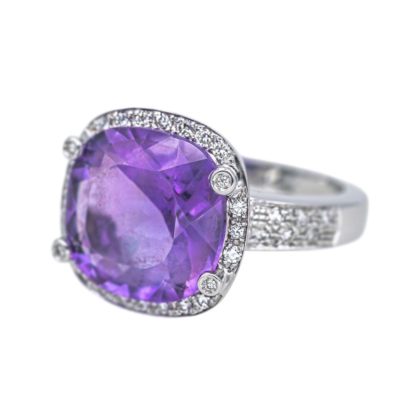 Poiray Bague  Filles Antik Or blanc  Améthyste