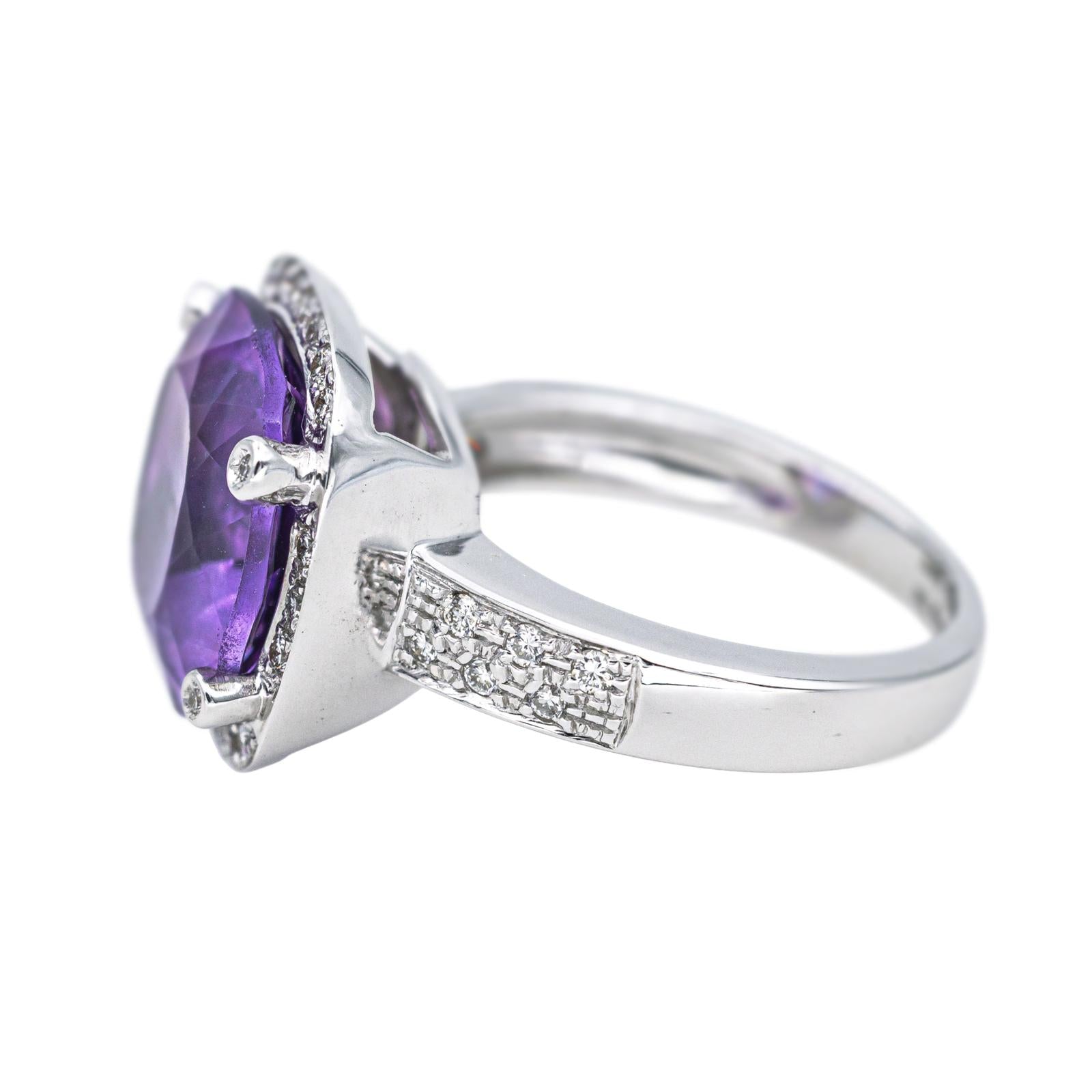 Poiray Bague  Filles Antik Or blanc  Améthyste