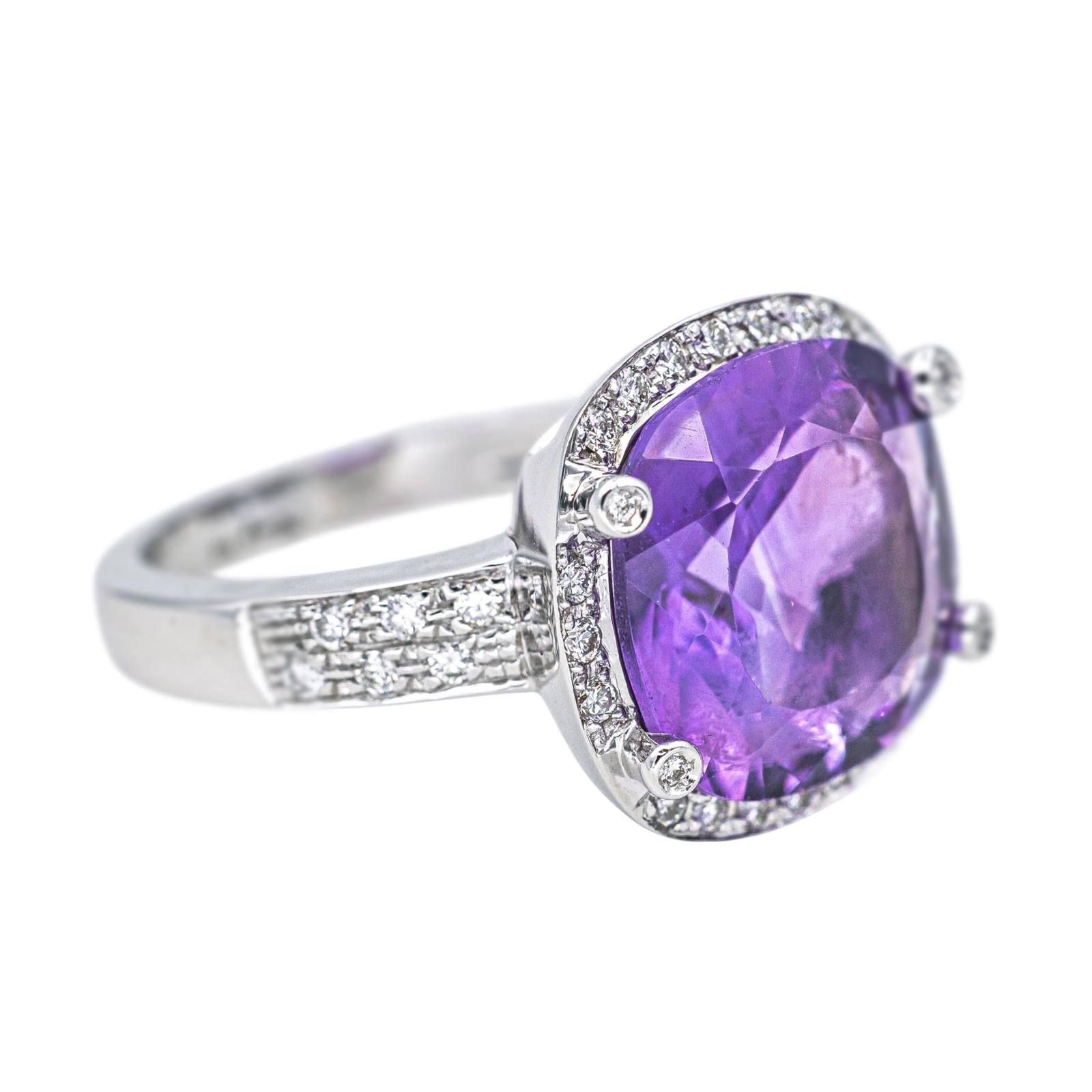 Poiray Bague  Filles Antik Or blanc  Améthyste