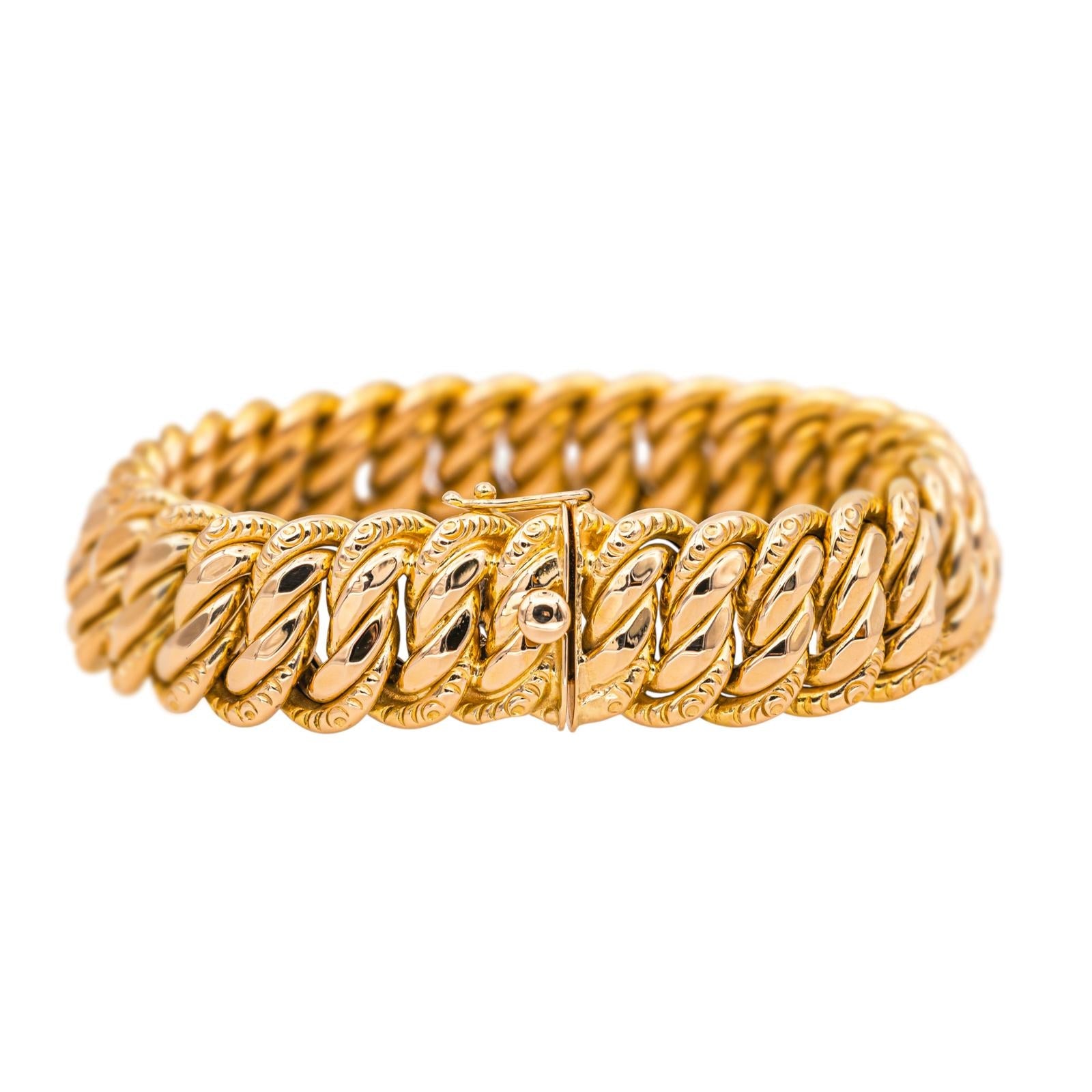 Bracelet Maille américaine Or rose