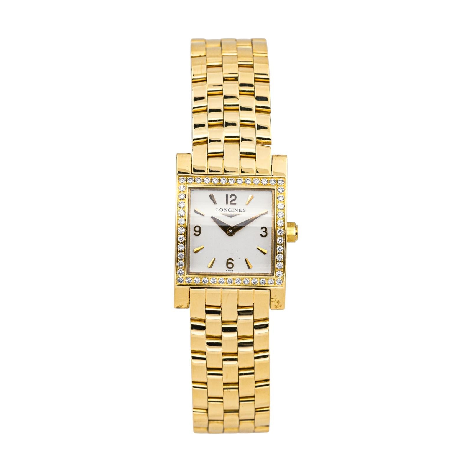 Longines Montre Dolcevita square Or jaune Diamant