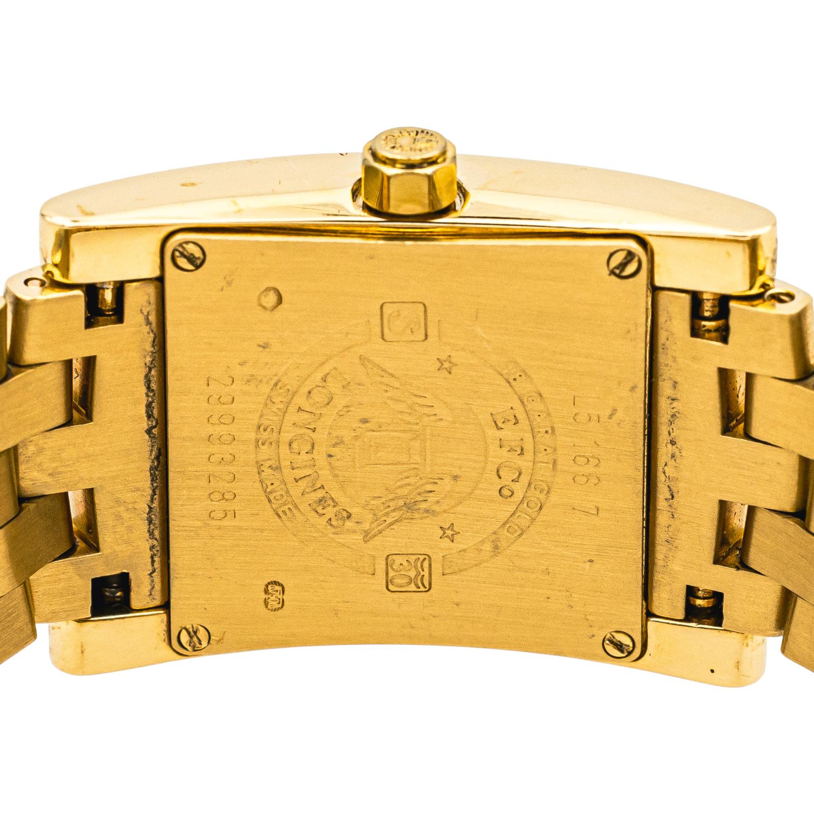 Longines Montre Dolcevita square Or jaune Diamant