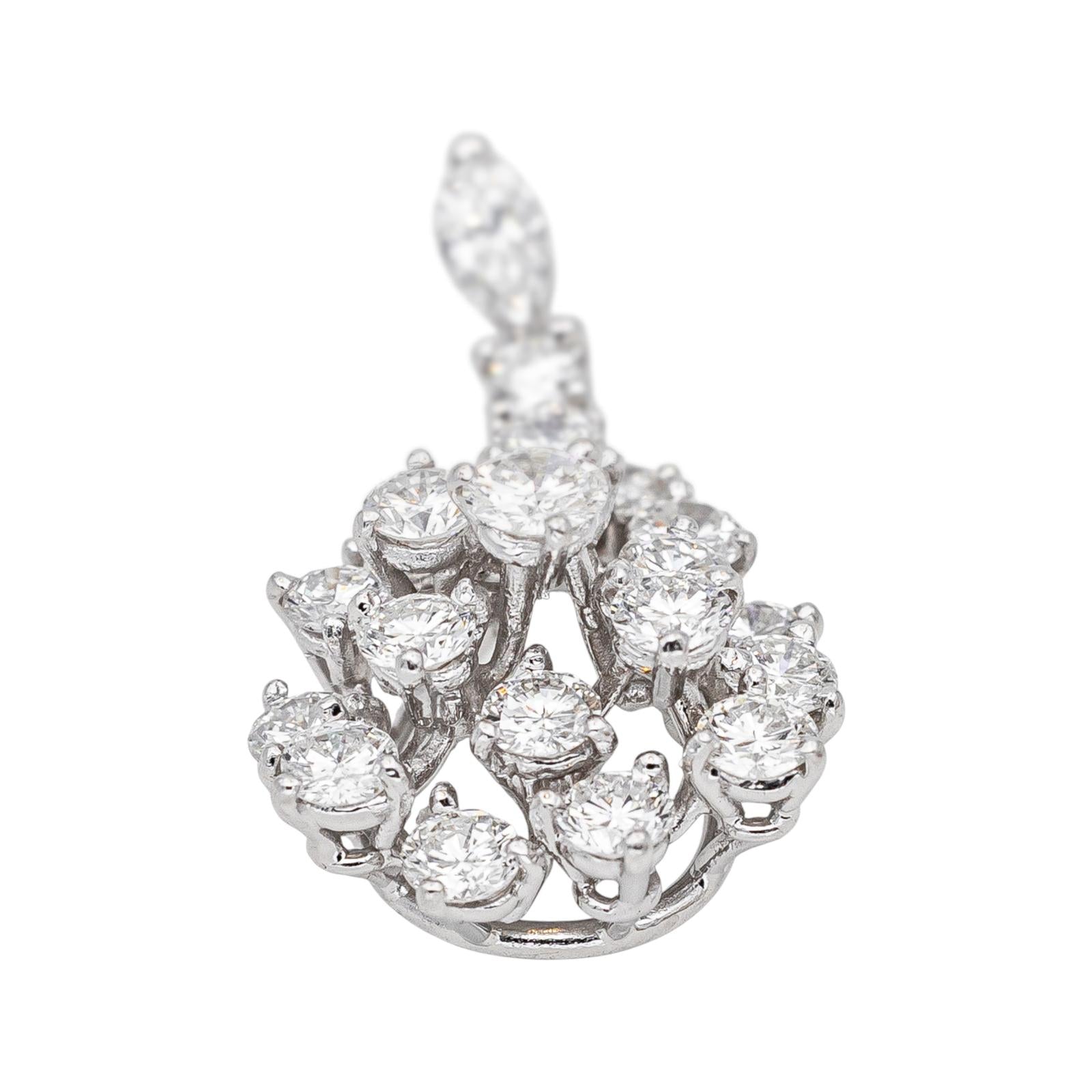 Pendentif Or blanc Diamant