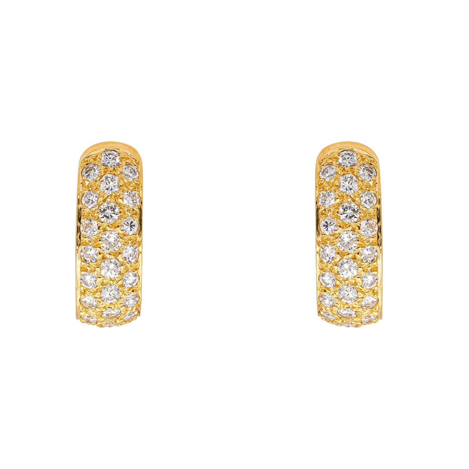 Boucles d'oreilles Or jaune Diamant