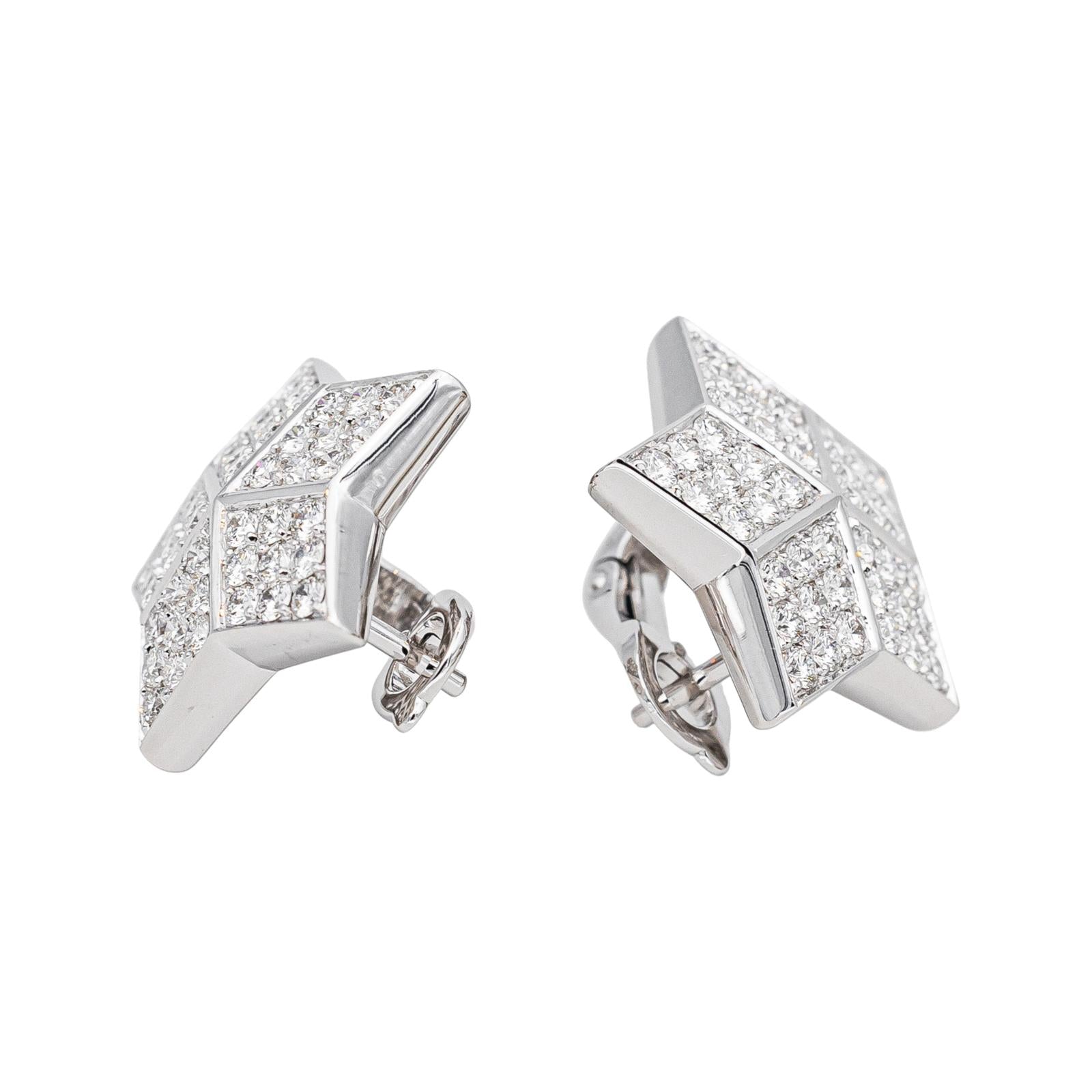 Fred Boucles d'oreilles Lucifer Or blanc Diamant