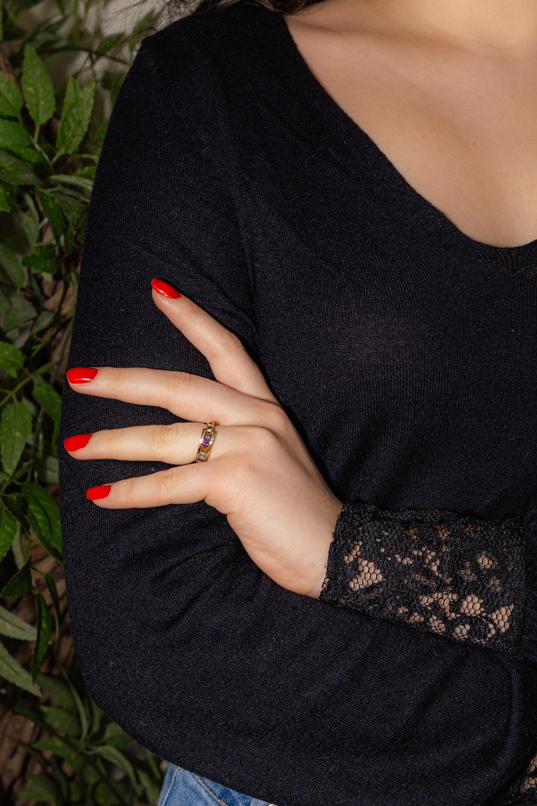 Guy laroche Bague  Or jaune Améthyste, Citrine, Topaze