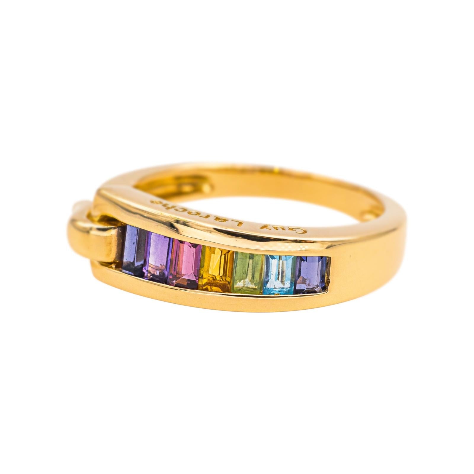 Guy laroche Bague  Or jaune Améthyste, Citrine, Topaze