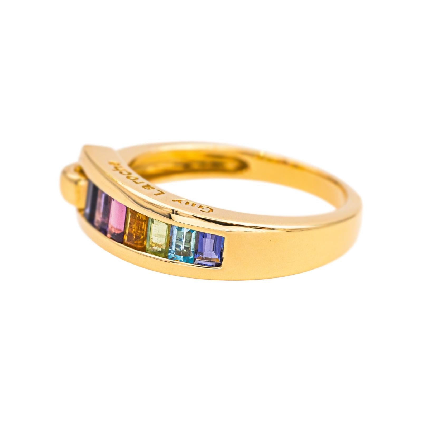 Guy laroche Bague  Or jaune Améthyste, Citrine, Topaze