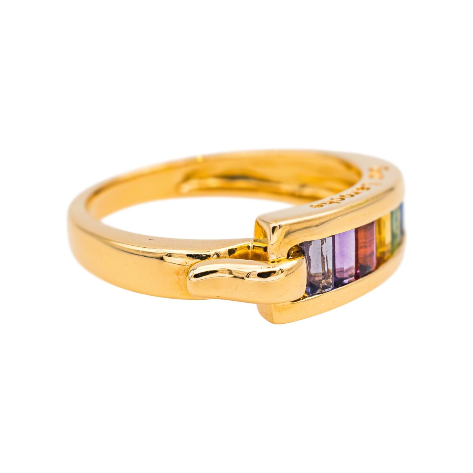 Guy laroche Bague  Or jaune Améthyste, Citrine, Topaze