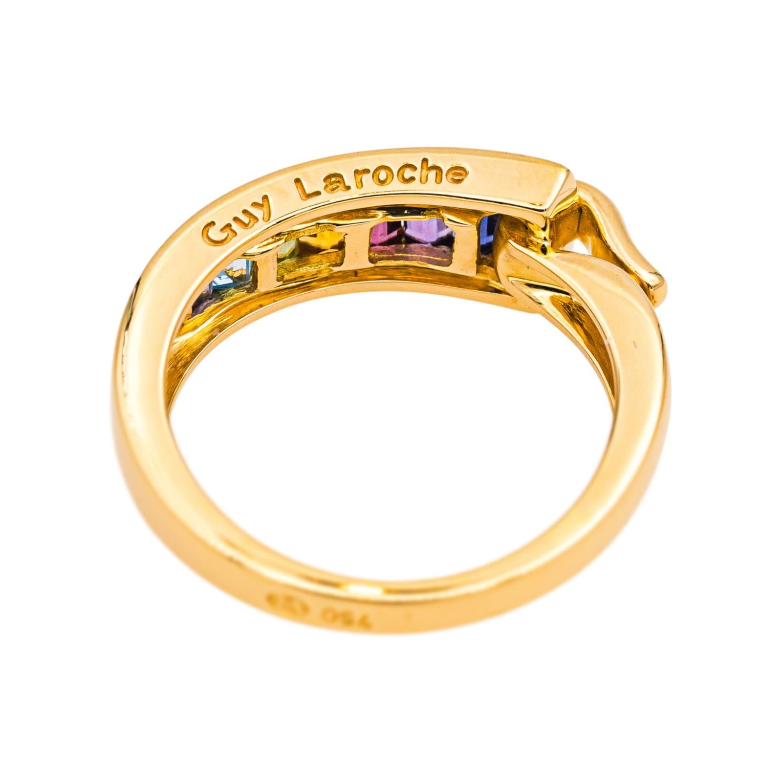 Guy laroche Bague  Or jaune Améthyste, Citrine, Topaze