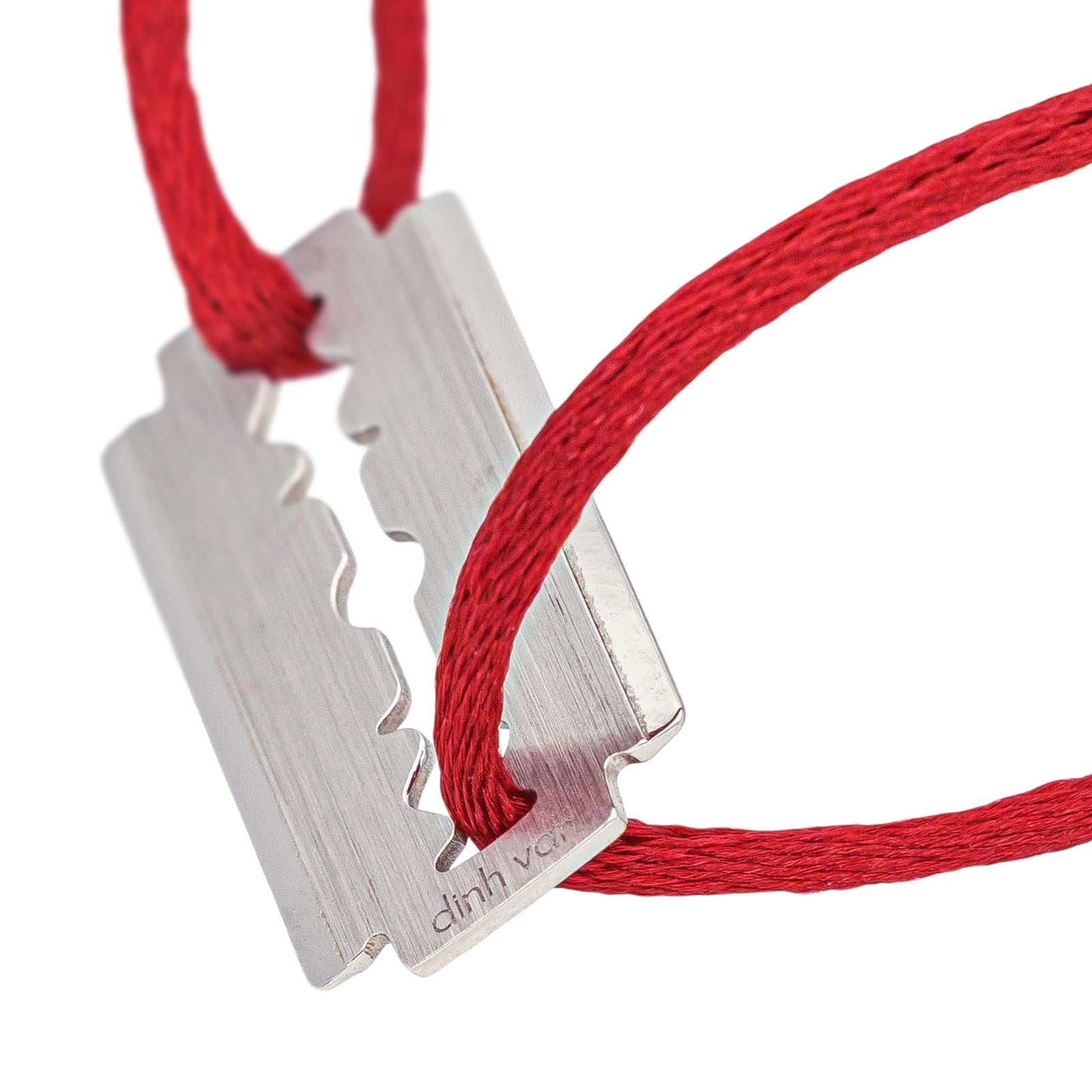 Dinh Van  Bracelet Cordon Lame de Rasoir Or blanc