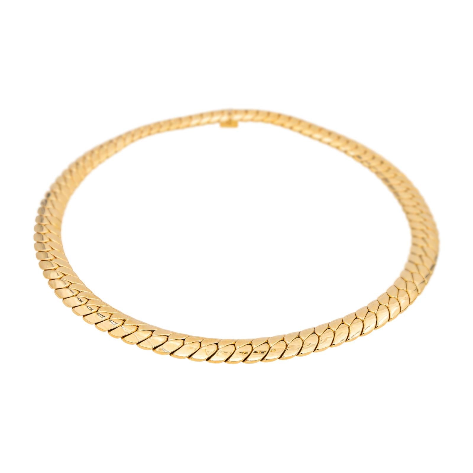 Gay Frères Collier Maille Anglaise  Or jaune