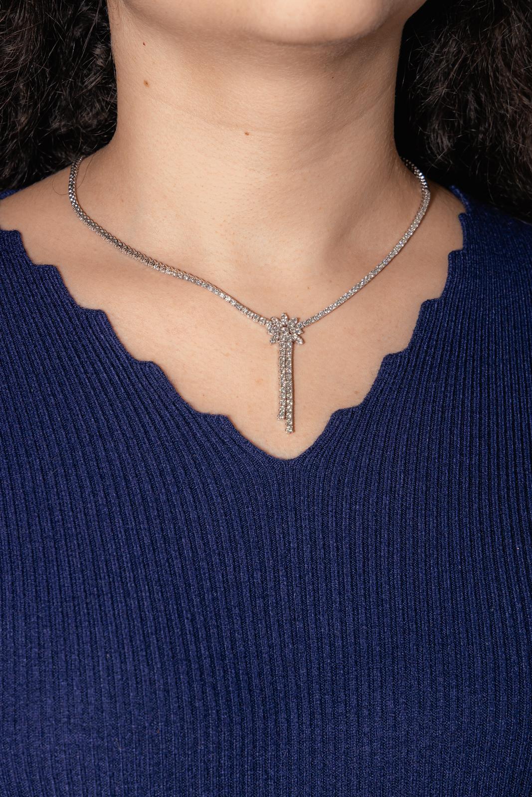 Collier Rivière Or blanc Diamant