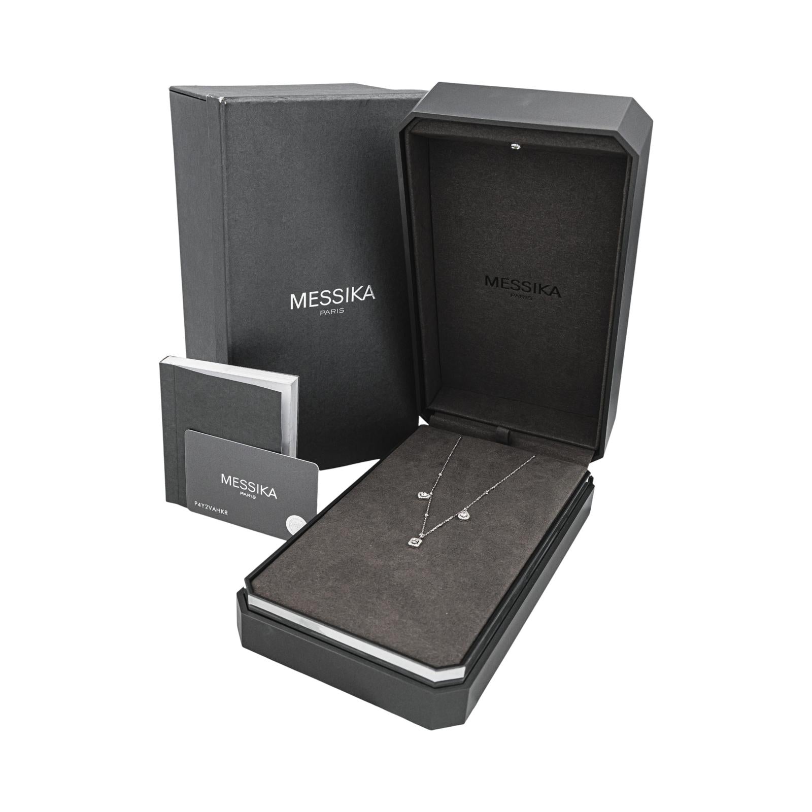 Messika Collier Trio my twin Or blanc Diamant