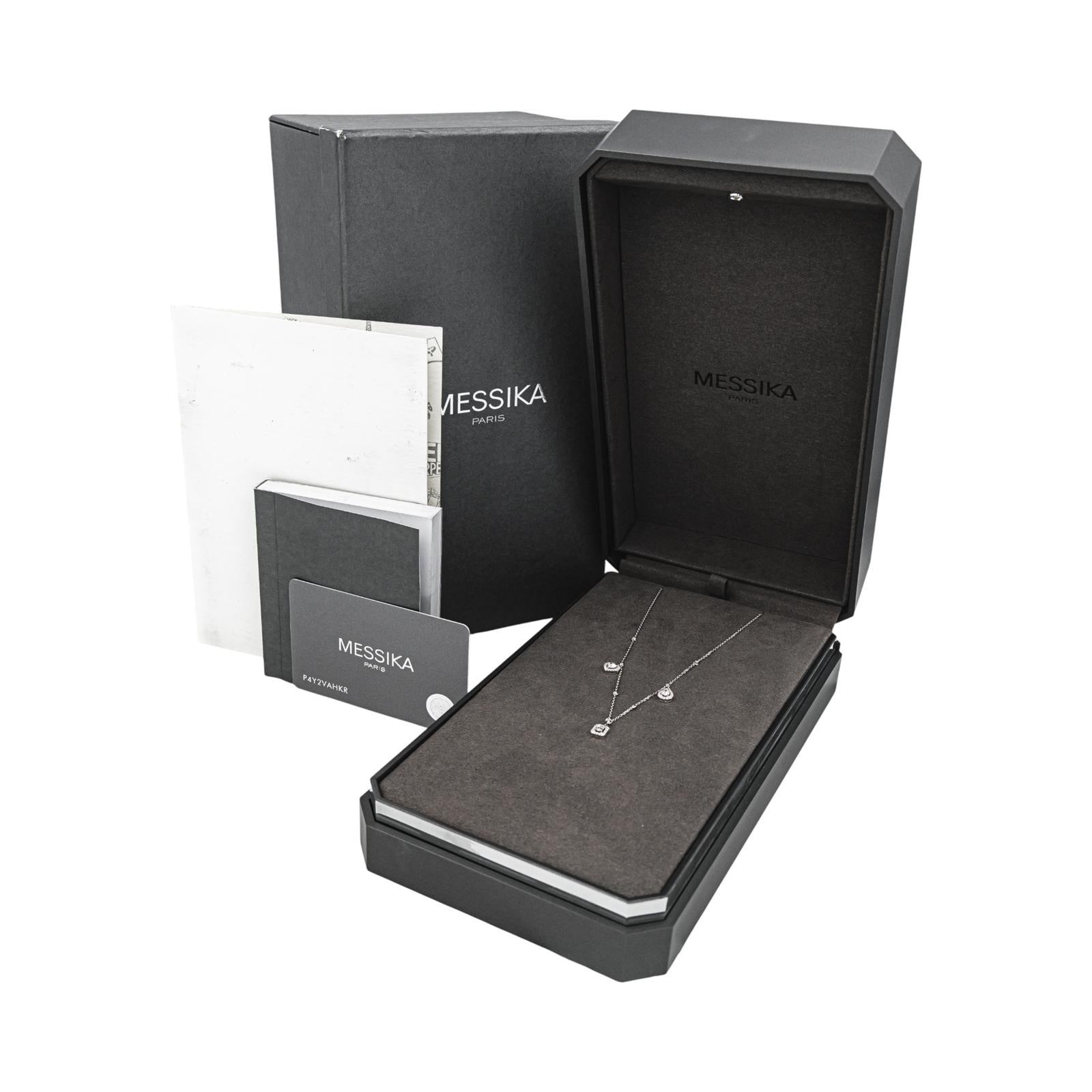 Messika Collier Trio my twin Or blanc Diamant