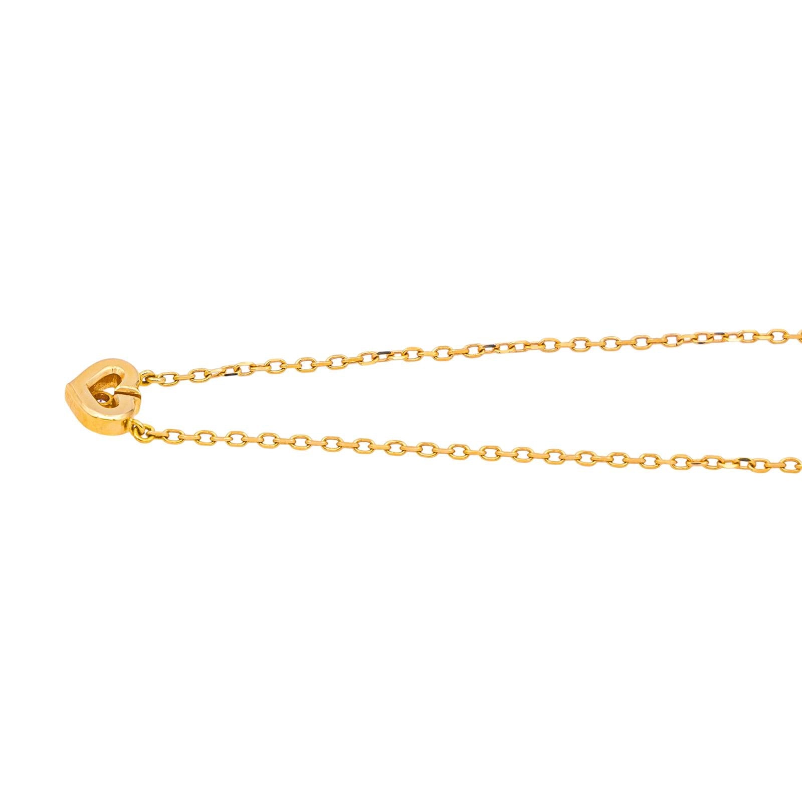 Cartier Collier Cœur Or jaune Saphir