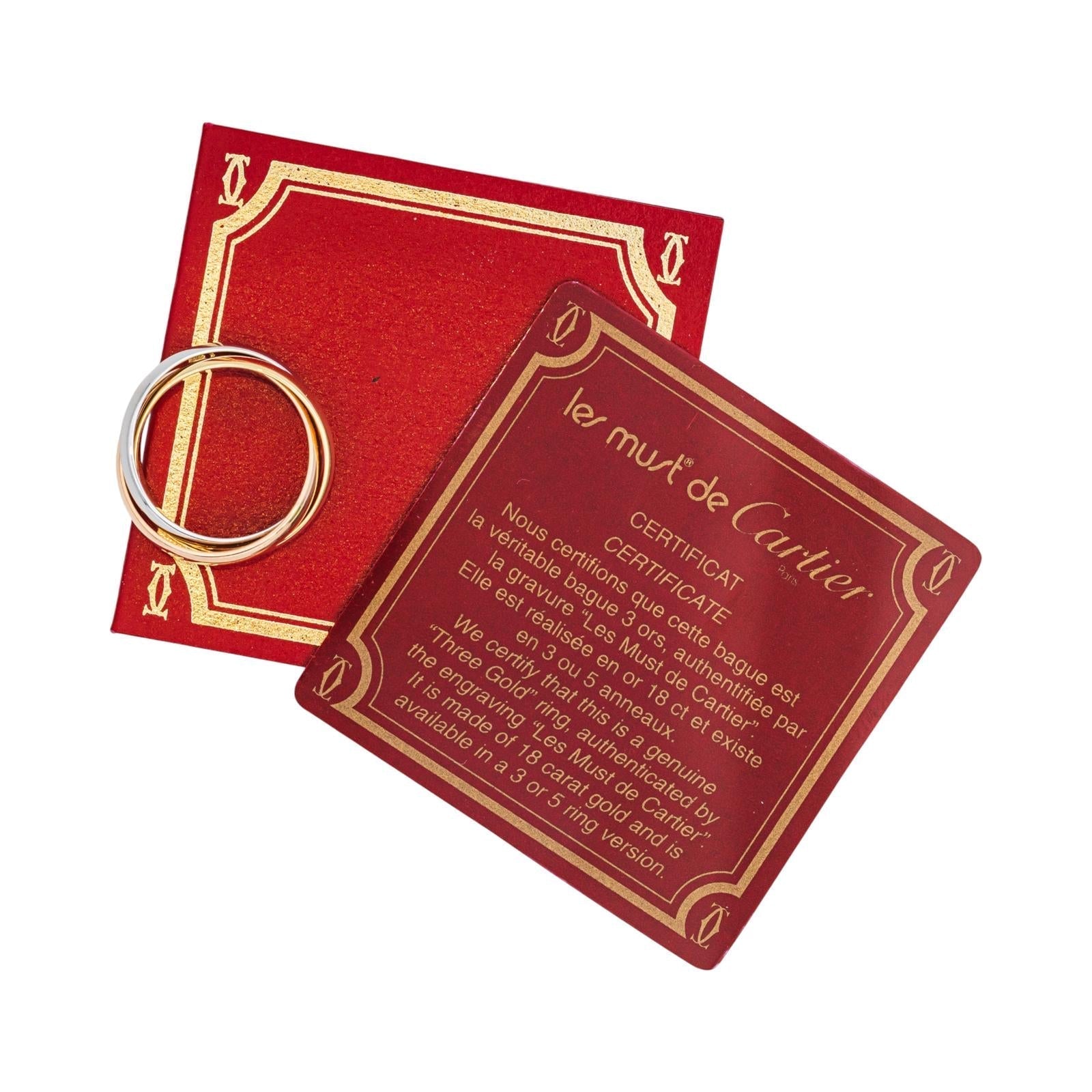 Cartier Bague Trinity Or rose, Or jaune, Or blanc