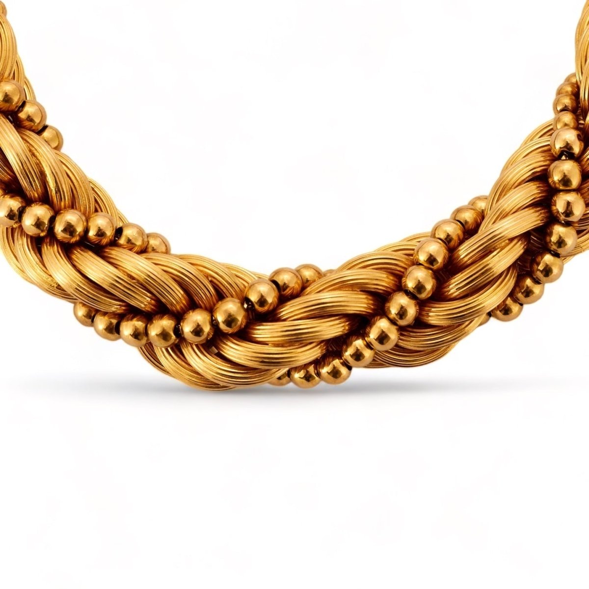Collier torsadé en or jaune - Maison Eloe
