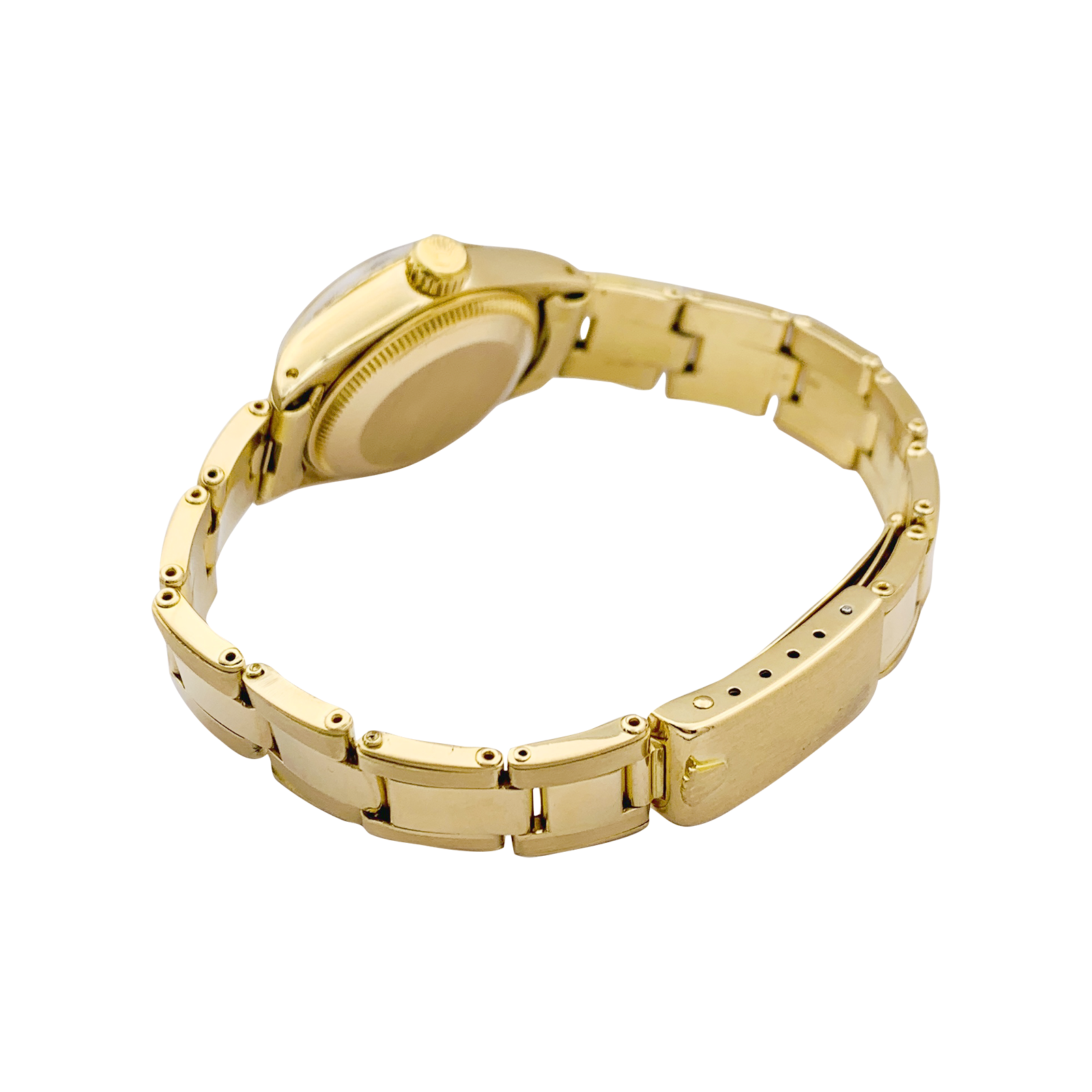 Montre Femme Rolex, "Oyster Perpetual Datejust", or jaune.