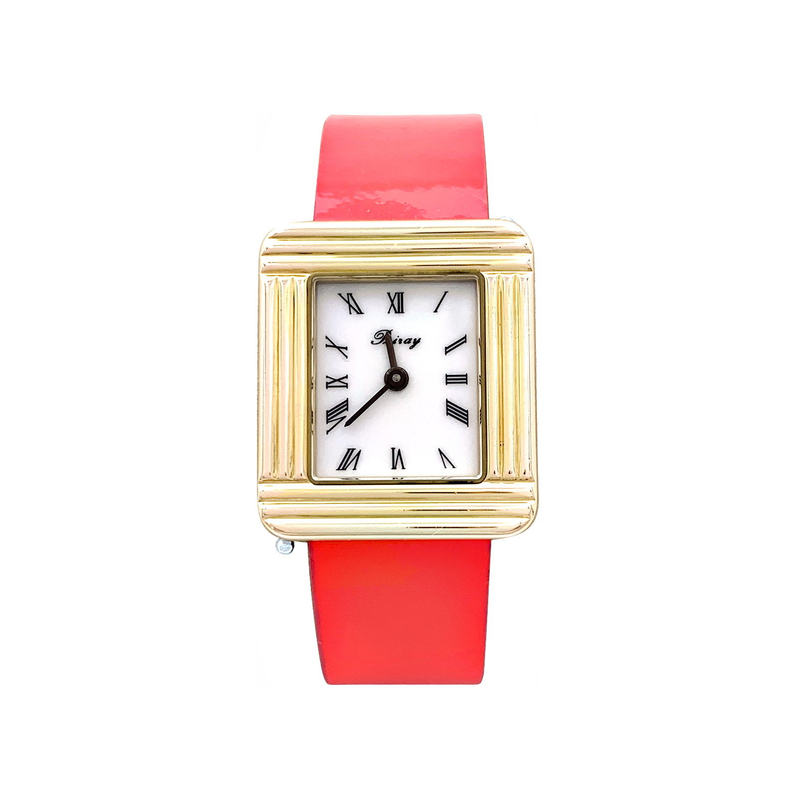 Montre Poiray, "Ma Première", plaqué or, acier.