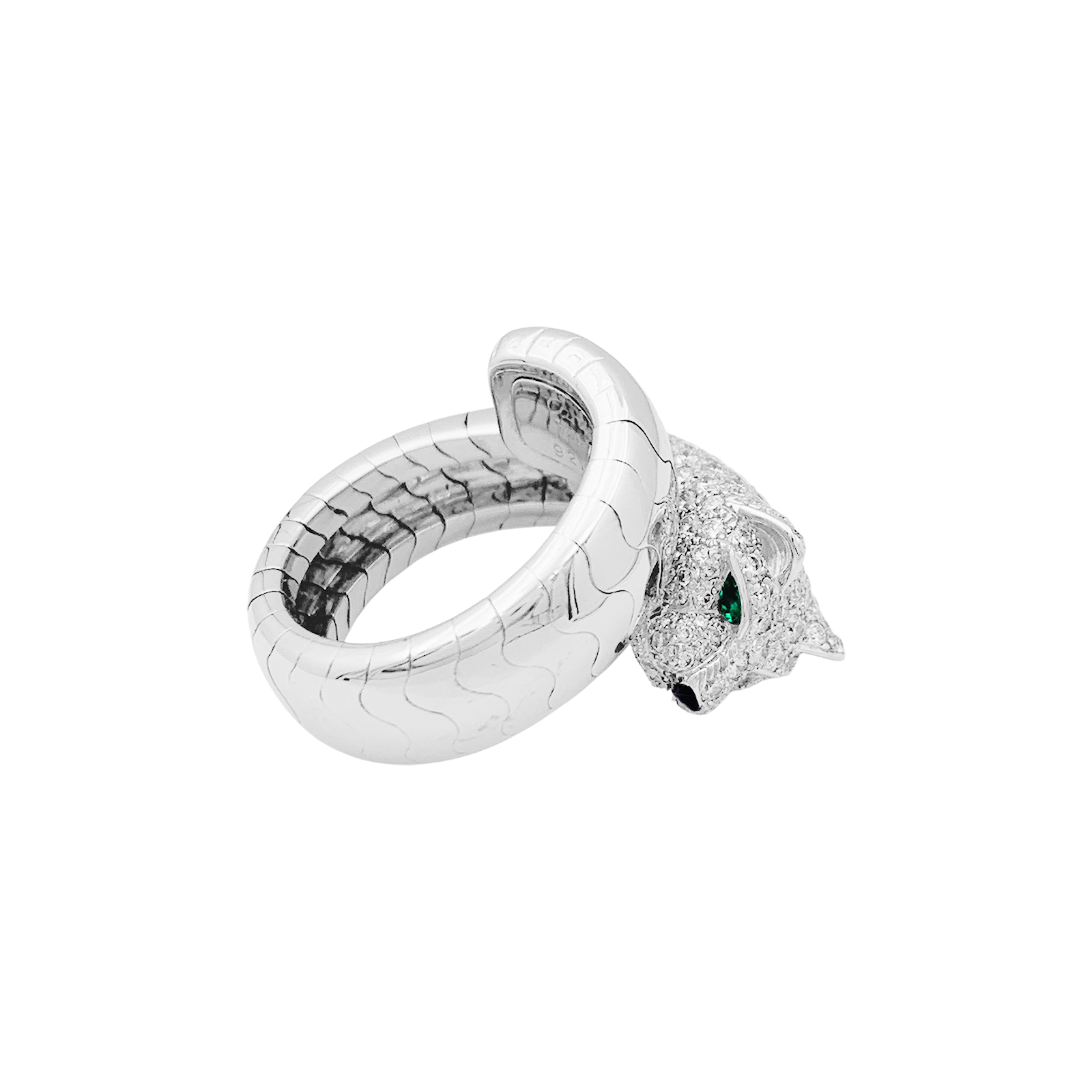 Bague CARTIER, "Lakarda", or blanc, diamants.