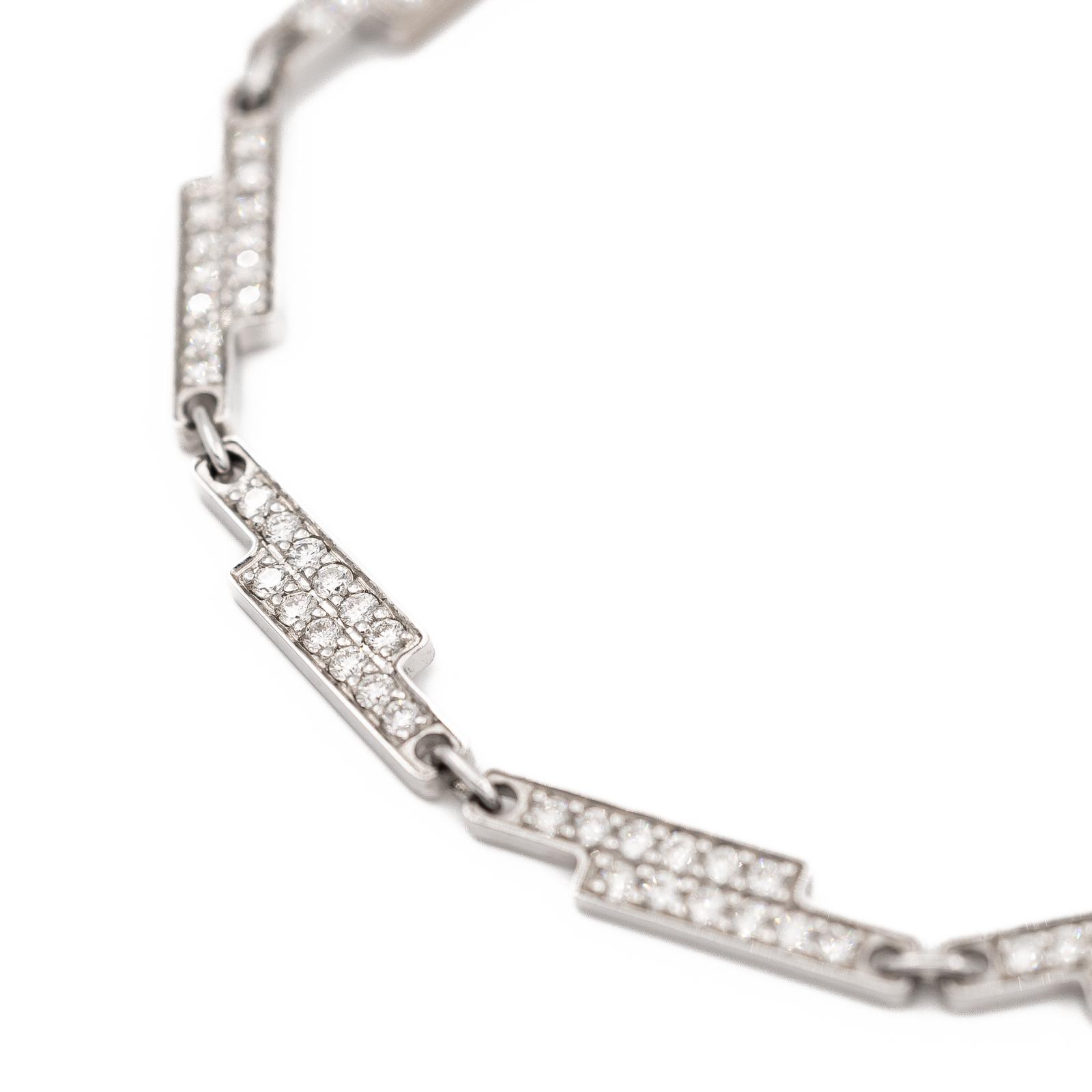 Dinh Van Bracelet Seventies White gold Diamond