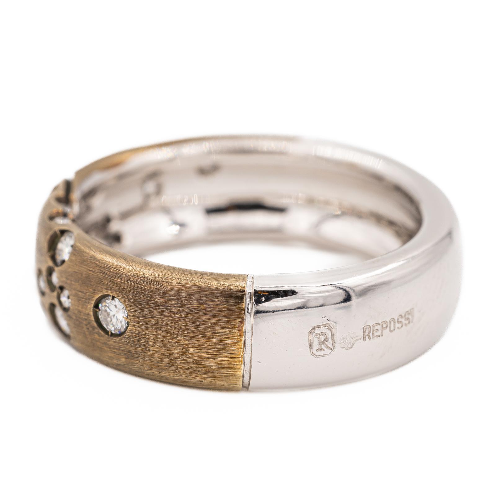 Repossi Astral Ring Black Gold Diamond