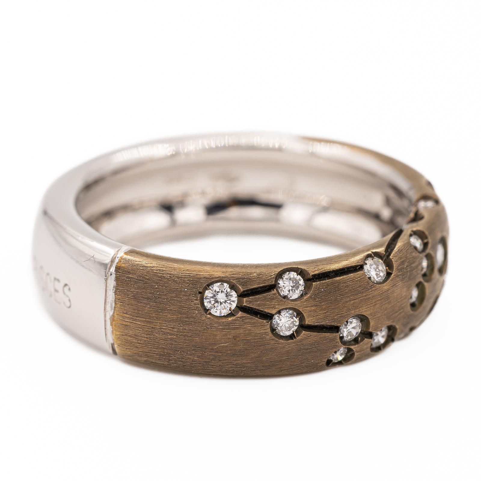 Repossi Astral Ring Black Gold Diamond