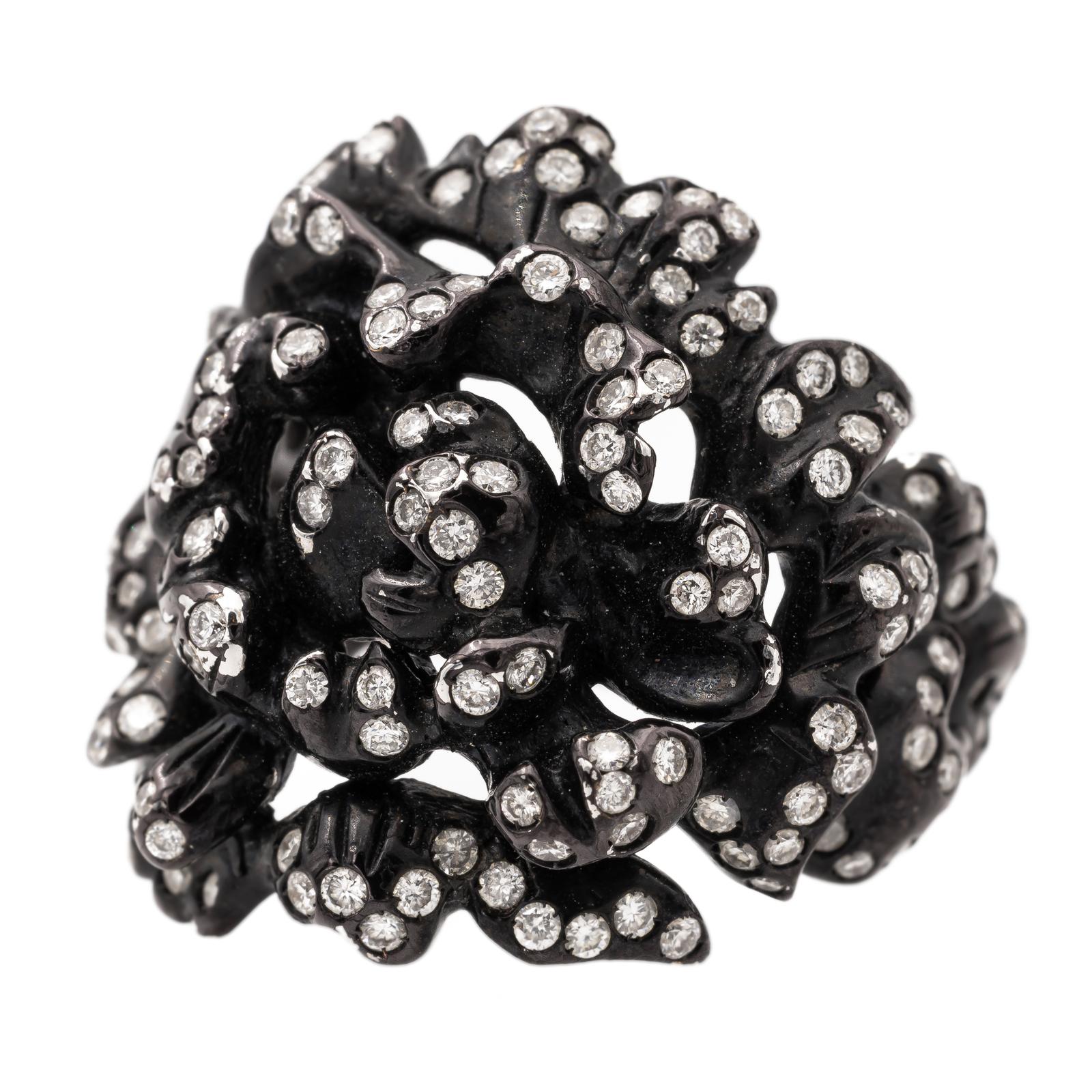 Repossi Nérée Ring Black Gold Diamond
