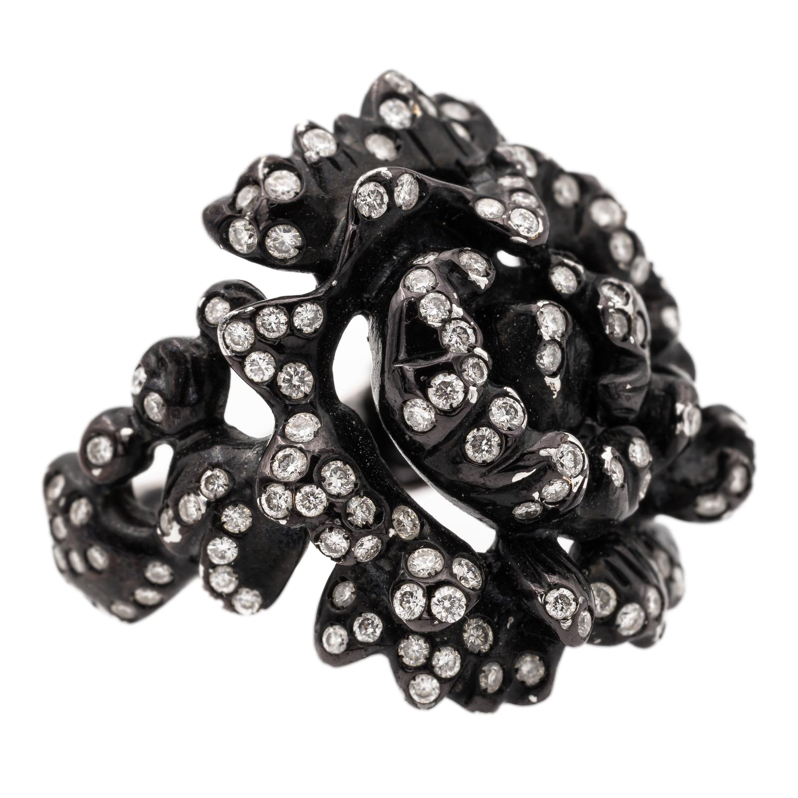Repossi Nérée Ring Black Gold Diamond