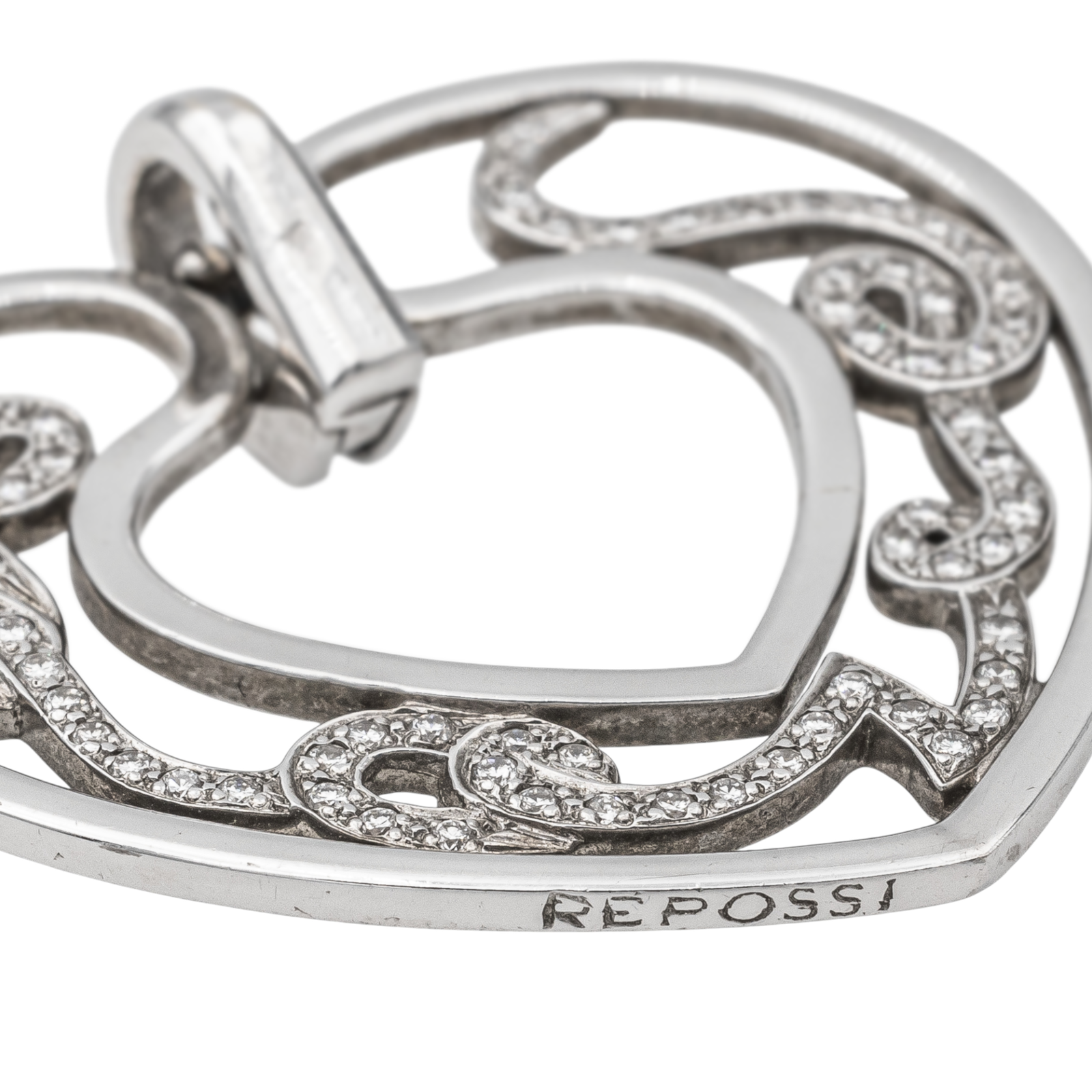 Repossi Love Heart Pendant White Gold Diamond