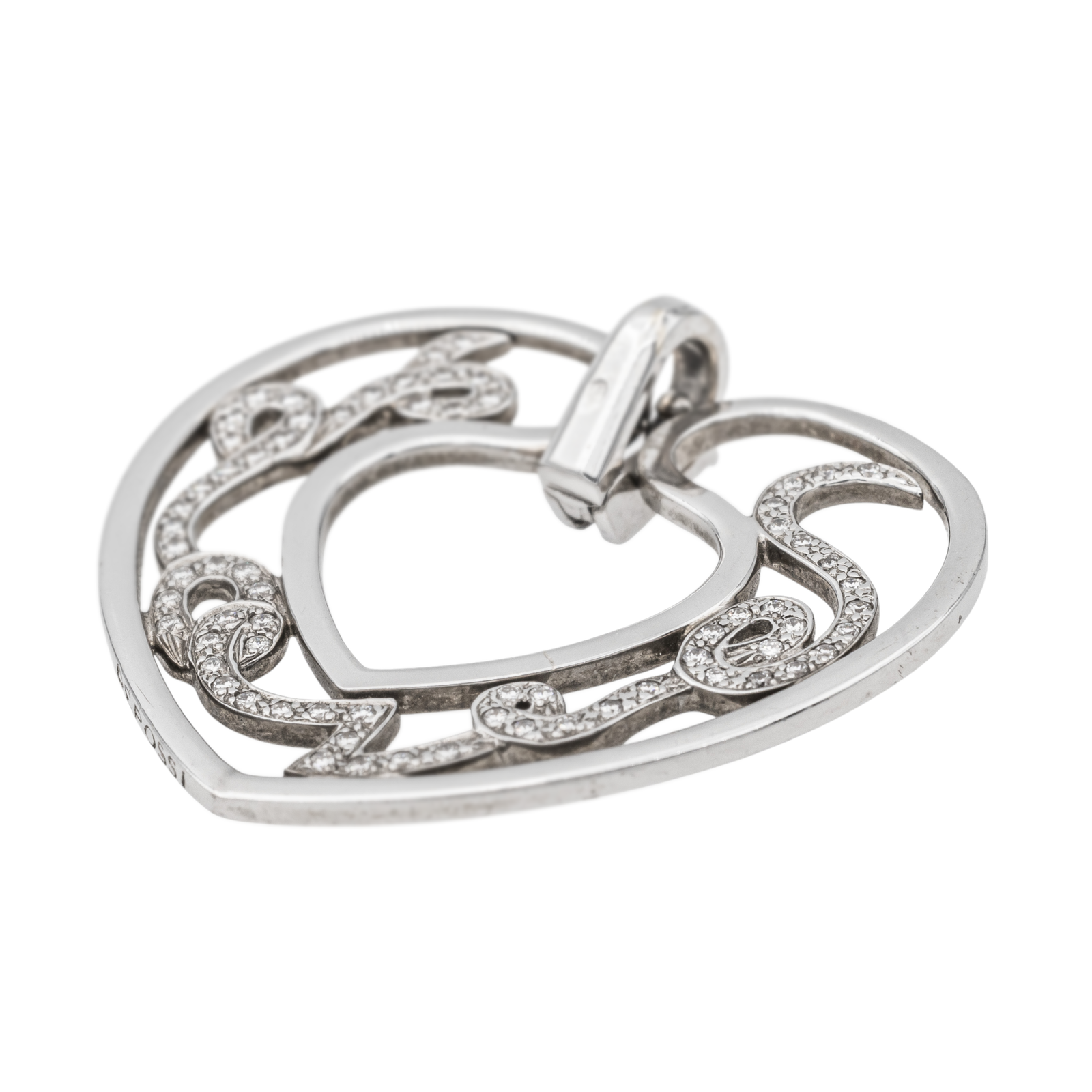 Repossi Love Heart Pendant White Gold Diamond