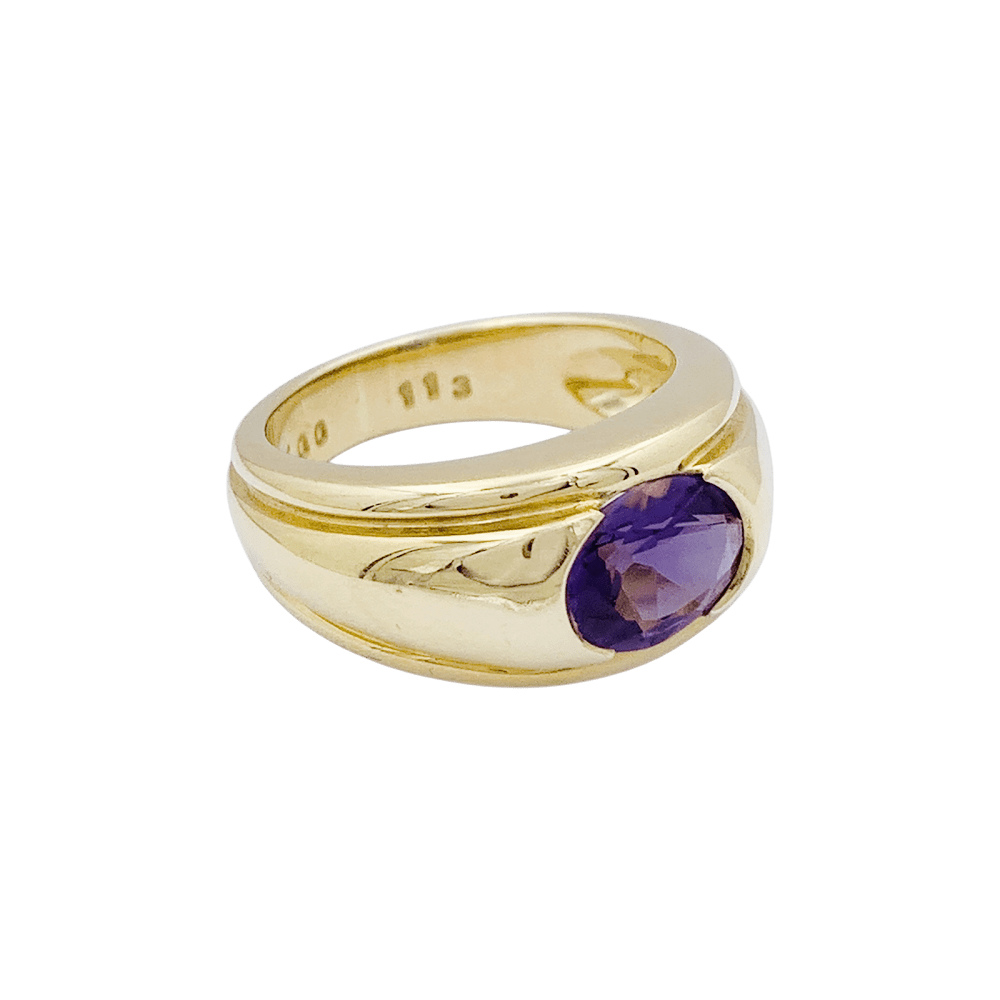 Bague Boucheron, "Roxane", or jaune, améthyste.