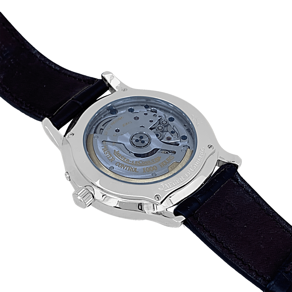 Montre Jaeger-Lecoultre, "Master Control 1000 hours", acier, cuir.